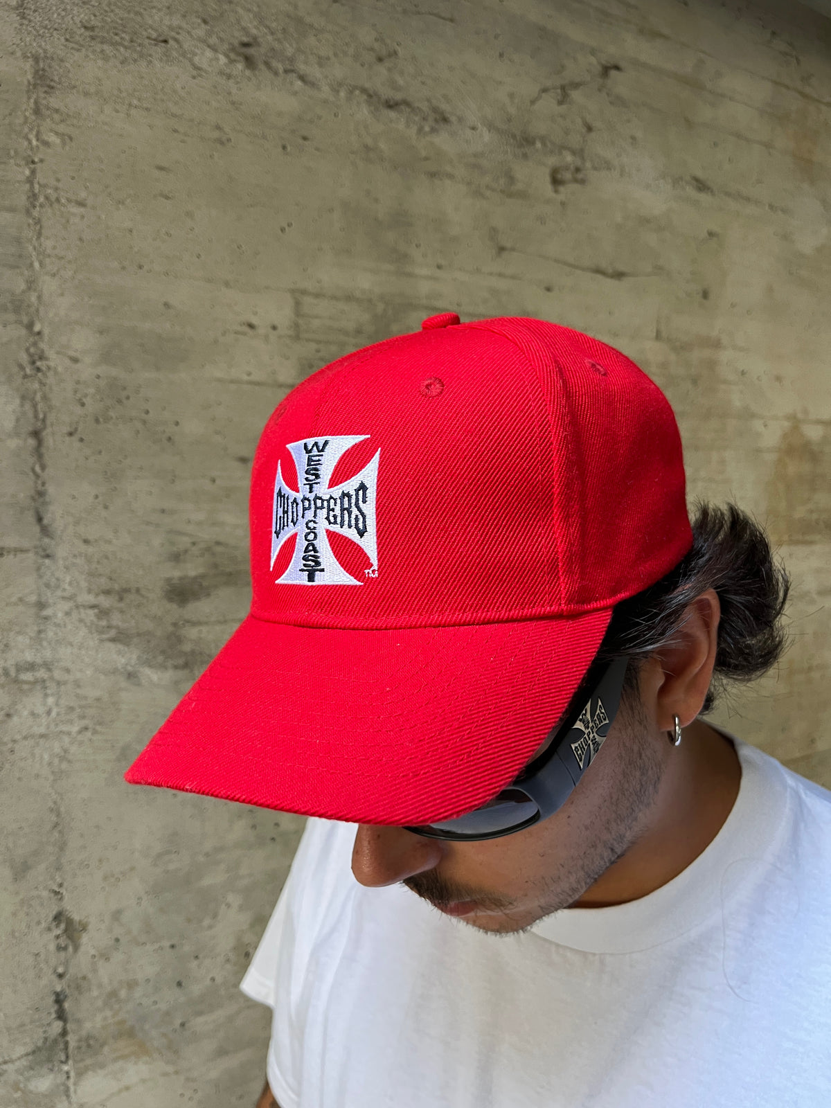 2000S VINTAGE WEST COAST CHOPPERS EMBROIDERED CROSS LOGO CAP