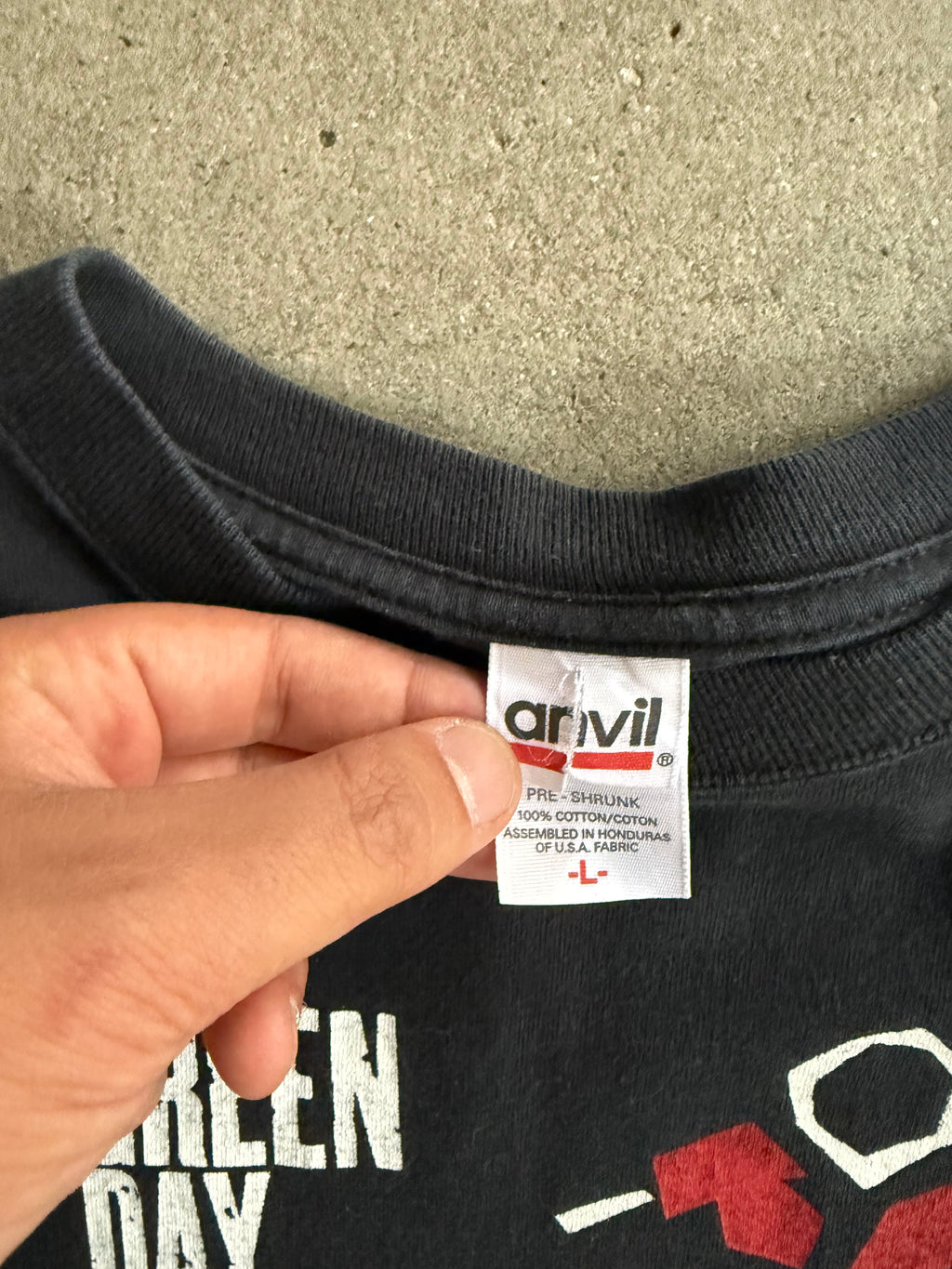 2004 VINTAGE GREEN DAY AMERICAN IDIOT TOUR LONG SLEEVE TEE (L)
