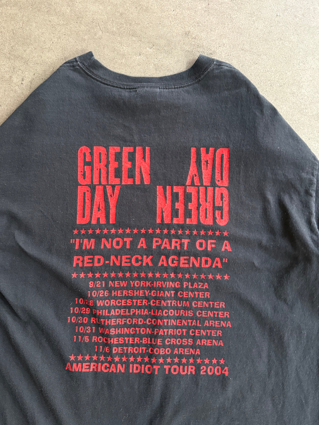 2004 VINTAGE GREEN DAY AMERICAN IDIOT TOUR LONG SLEEVE TEE (L)