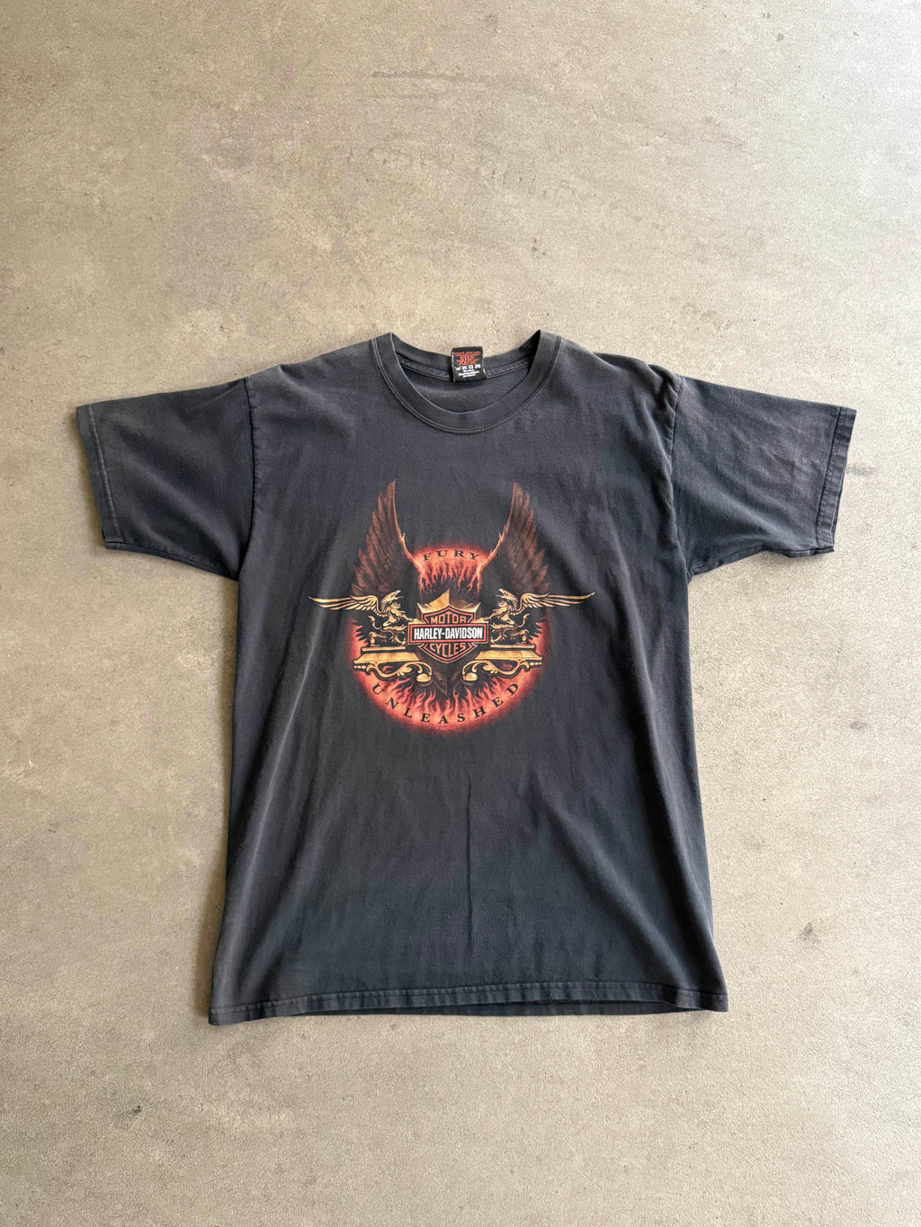 2000S HARLEY DAVIDSON NEW MEXICO FADED BLACK T-SHIRT (L)