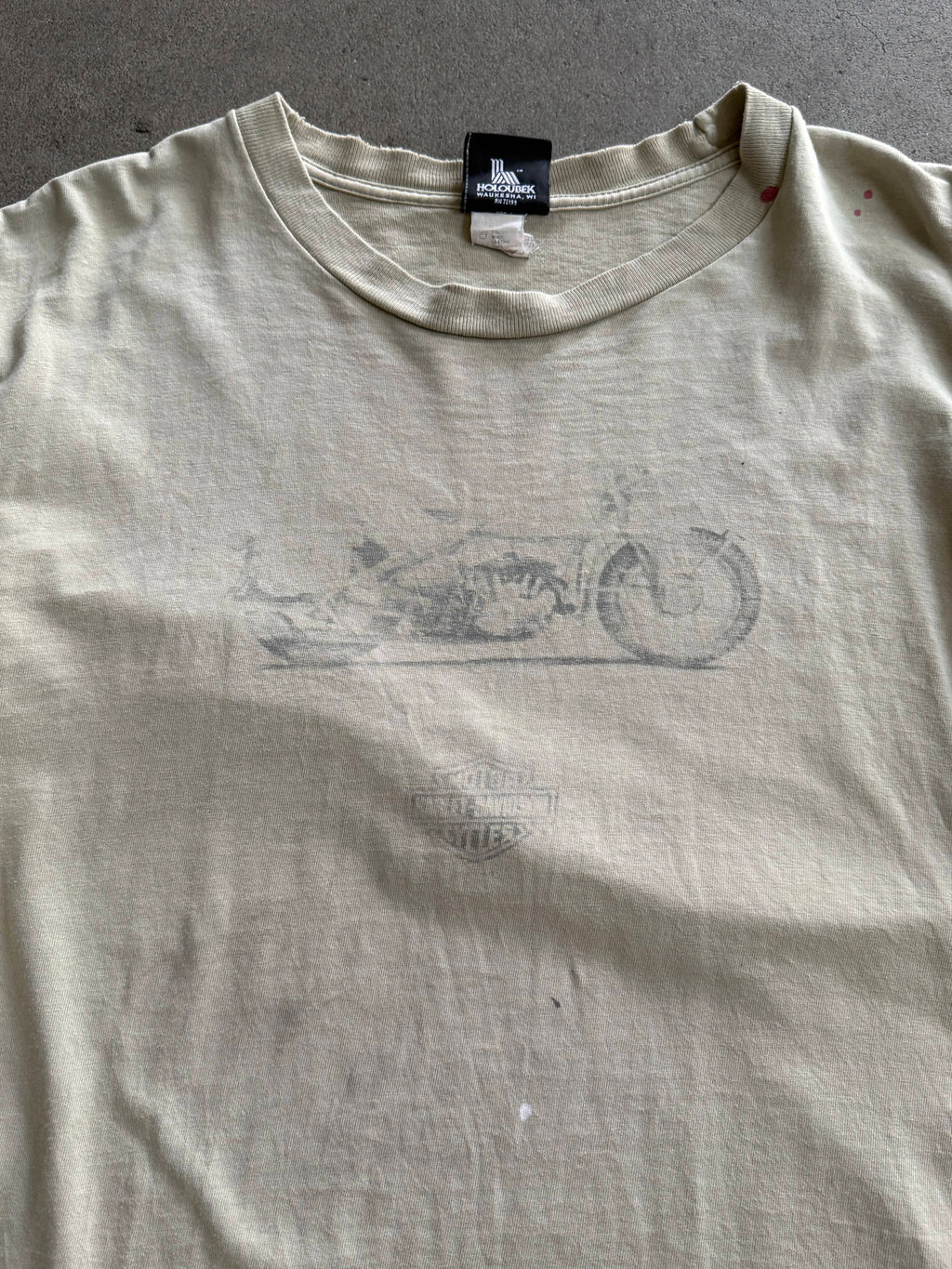 2003 HARLEY DAVIDSON OUTERBANKS NORTH CAROLINA SUNFADED GREEN T-SHIRT (L)