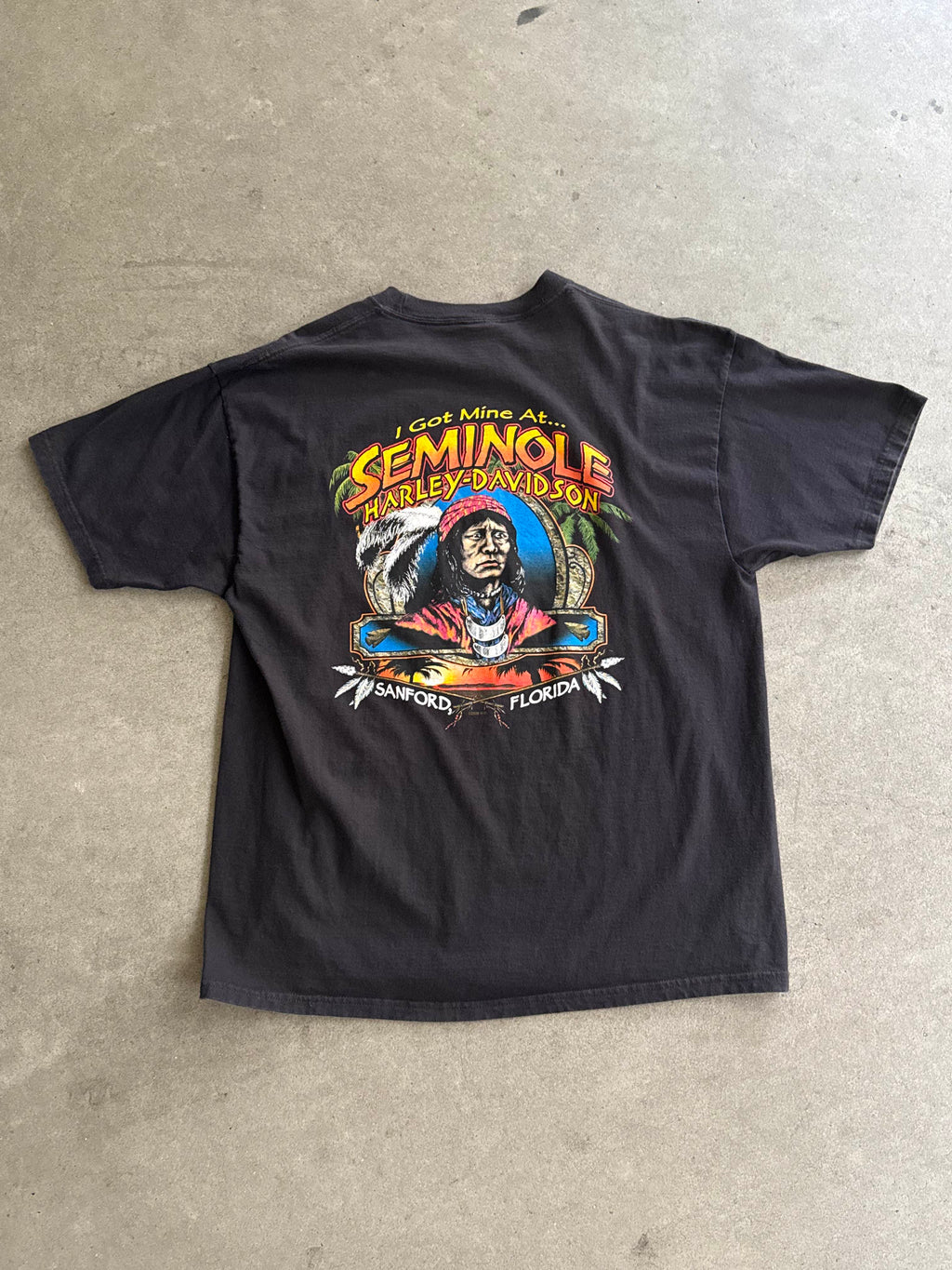 2000S HARLEY DAVIDSON AMERICAN INDIAN SEMINOLE FLORIDA T-SHIRT (XL)