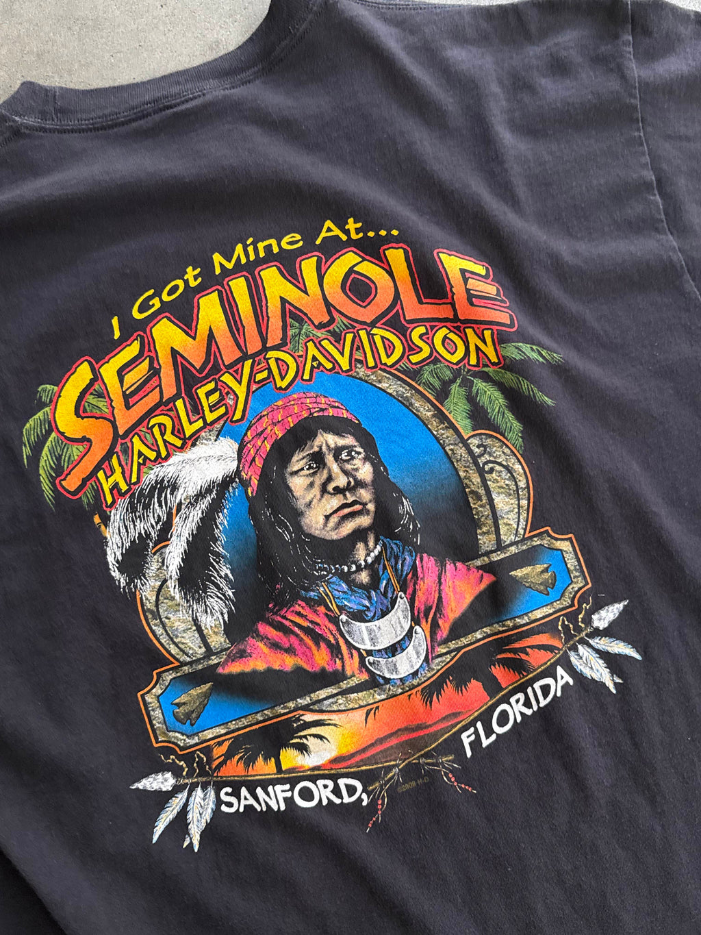 2000S HARLEY DAVIDSON AMERICAN INDIAN SEMINOLE FLORIDA T-SHIRT (XL)