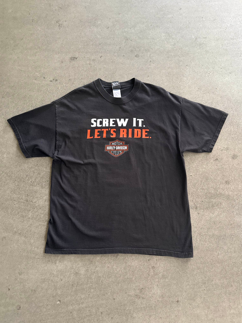 2000S HARLEY DAVIDSON GULF COAST "BAD TO THE BONE" T-SHIRT (XL)
