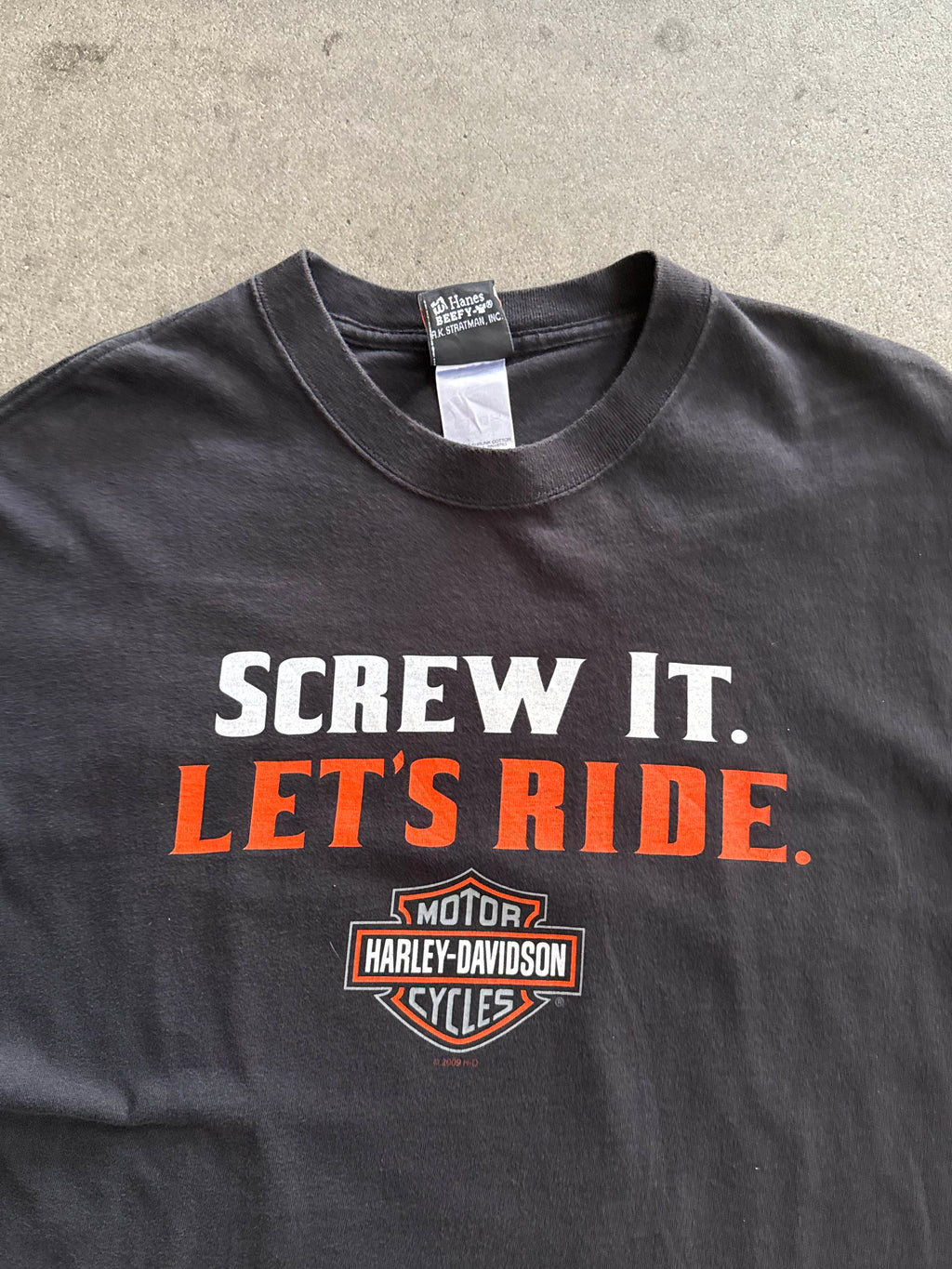 2000S HARLEY DAVIDSON GULF COAST "BAD TO THE BONE" T-SHIRT (XL)