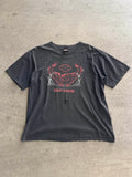 2000S HARLEY DAVIDSON SPRINGFIELD RED EAGLE FADED BLACK T-SHIRT (XL)