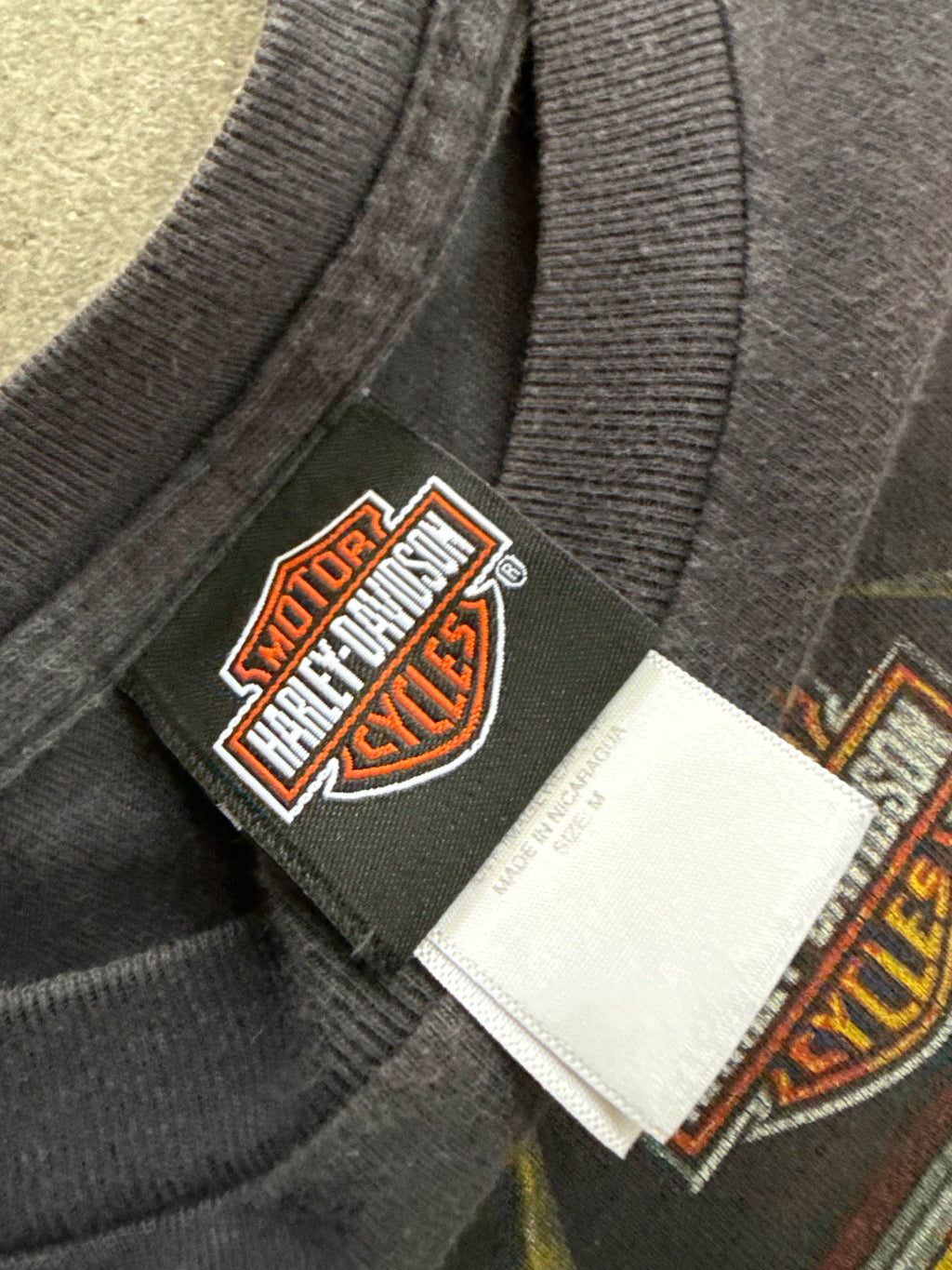 2000S HARLEY DAVIDSON DAYTONA BEACH SKULL LOGO LONG SLEEVES T-SHIRT (M)