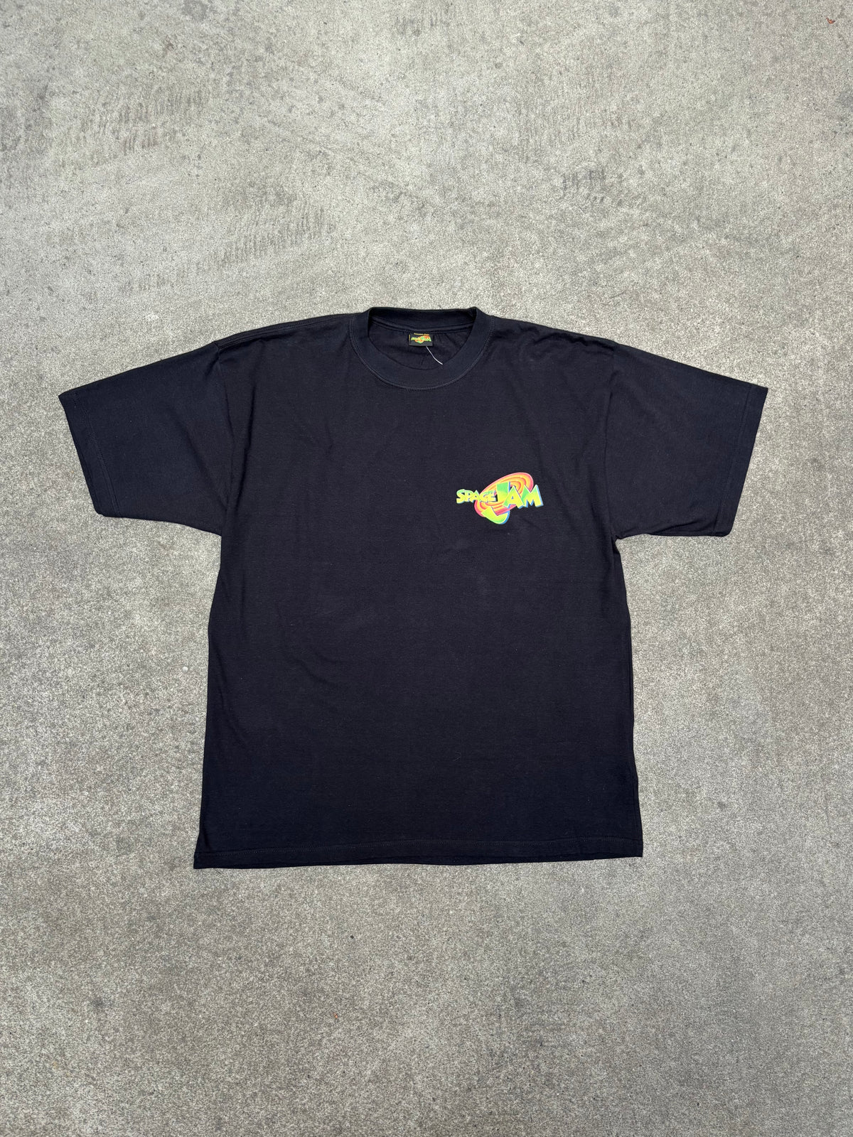 1996 VINTAGE SPACE JAM LOGO GRAPHIC TEE (L)