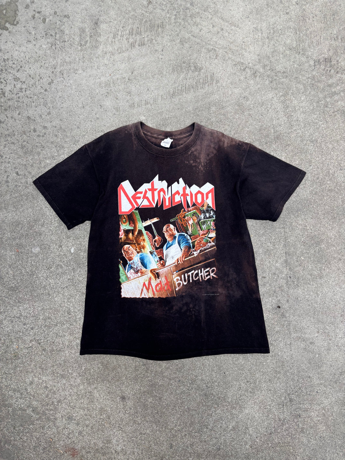 2001 VINTAGE DESTRUCTION "MAD BUTCHER" GRAPHIC TEE (L)
