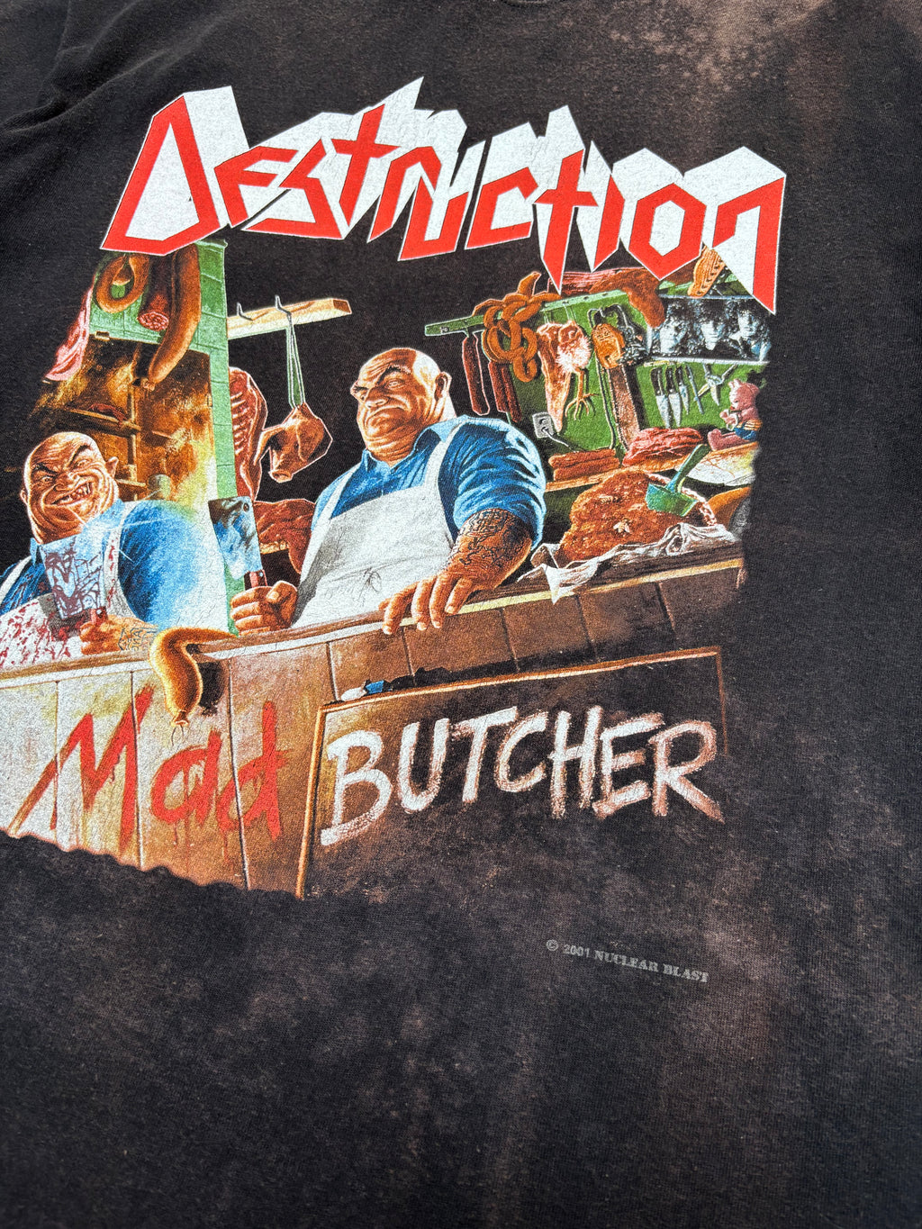 2001 VINTAGE DESTRUCTION "MAD BUTCHER" GRAPHIC TEE (L)