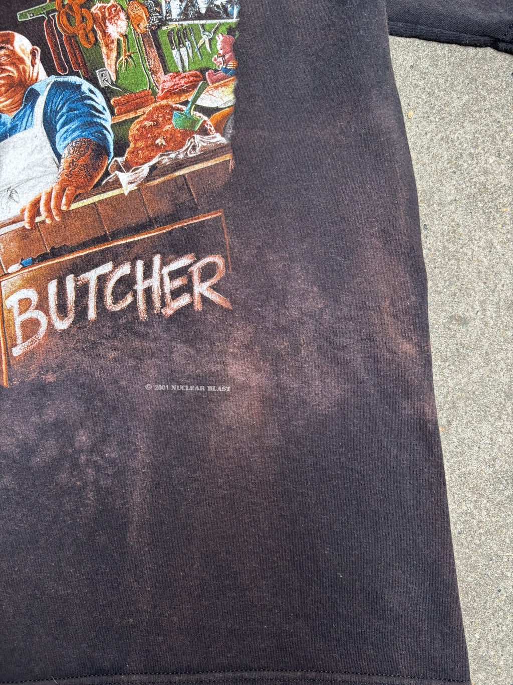 2001 VINTAGE DESTRUCTION "MAD BUTCHER" GRAPHIC TEE (L)