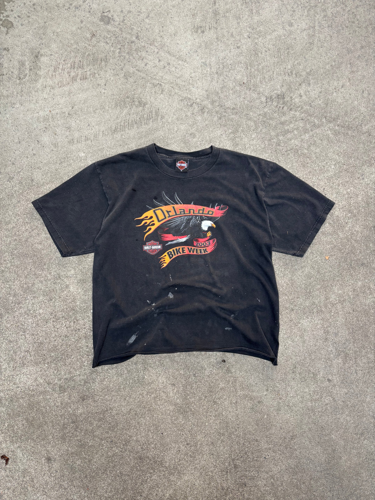2003 VINTAGE HARLEY DAVIDSON ORLANDO BIKE WEEK GRAPHIC TEE (XL)
