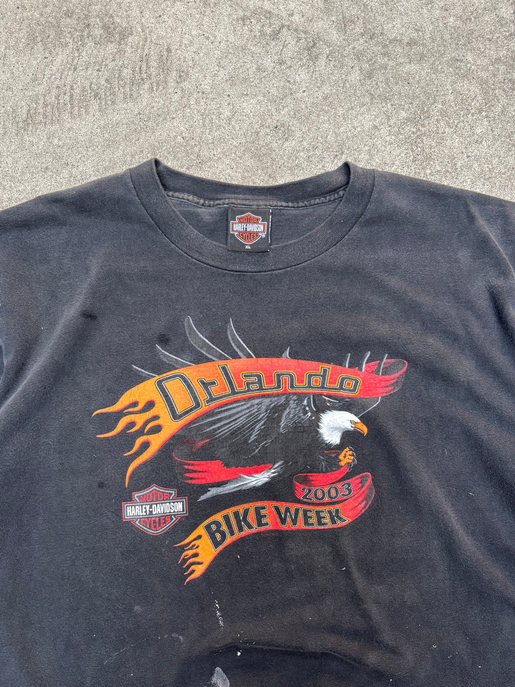2003 VINTAGE HARLEY DAVIDSON ORLANDO BIKE WEEK GRAPHIC TEE (XL)