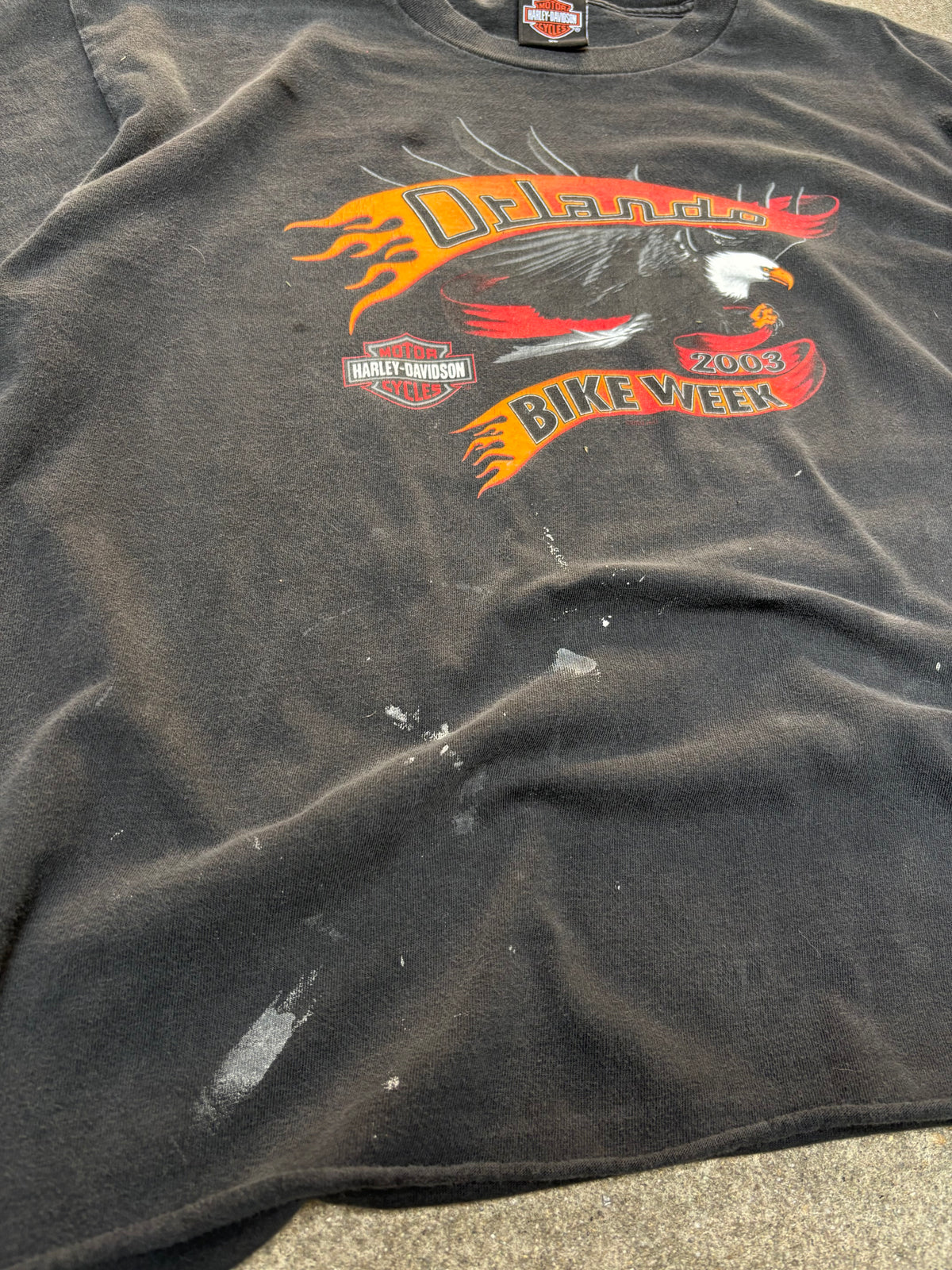 2003 VINTAGE HARLEY DAVIDSON ORLANDO BIKE WEEK GRAPHIC TEE (XL)
