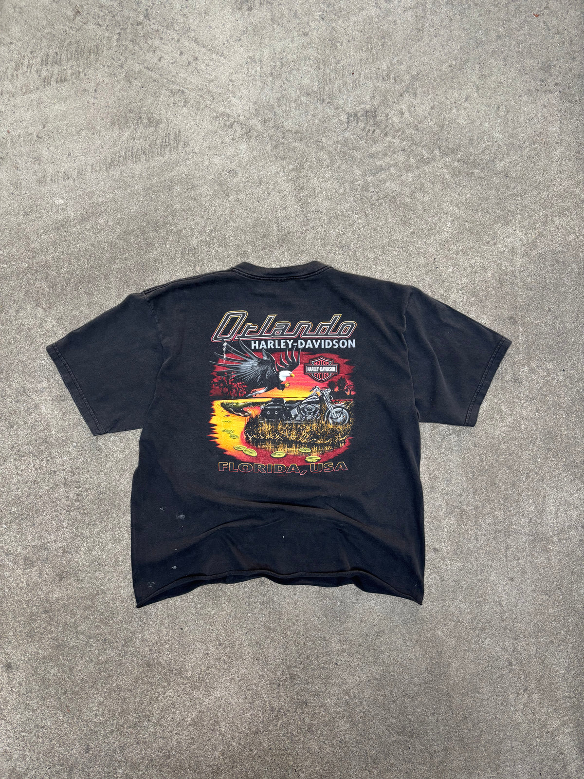 2003 VINTAGE HARLEY DAVIDSON ORLANDO BIKE WEEK GRAPHIC TEE (XL)