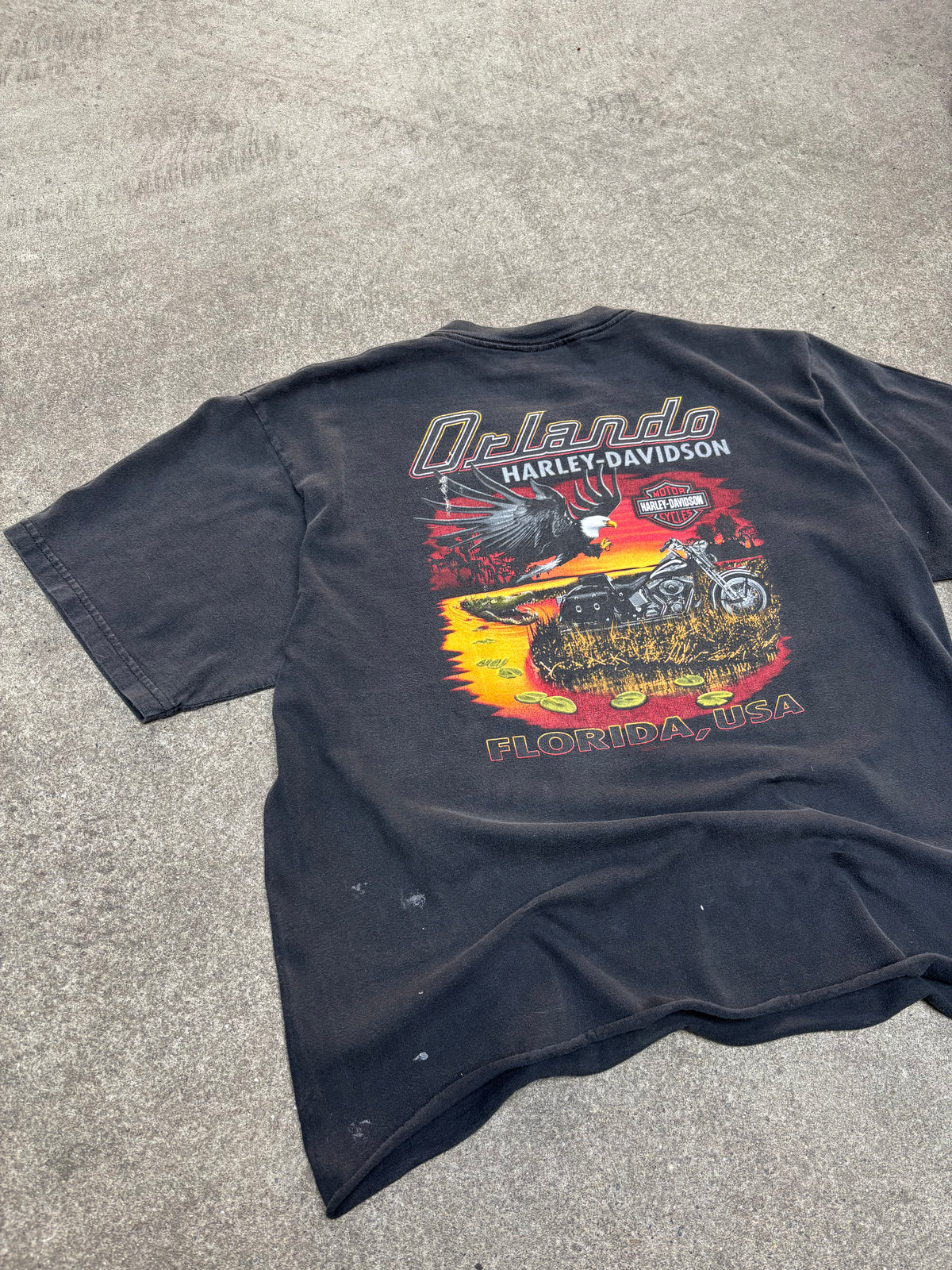 2003 VINTAGE HARLEY DAVIDSON ORLANDO BIKE WEEK GRAPHIC TEE (XL)