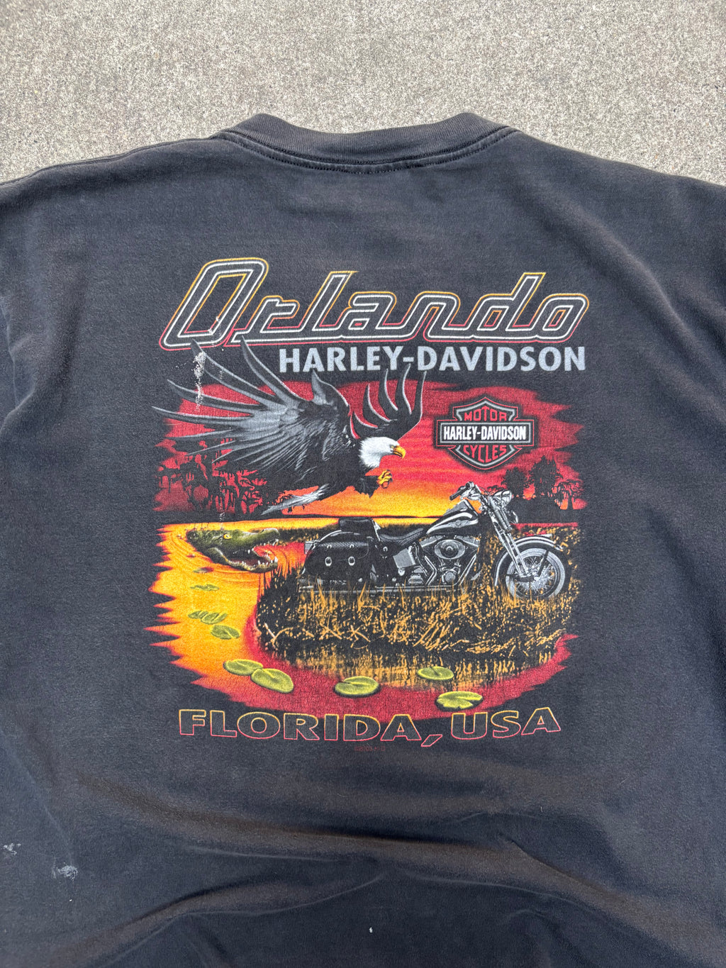 2003 VINTAGE HARLEY DAVIDSON ORLANDO BIKE WEEK GRAPHIC TEE (XL)