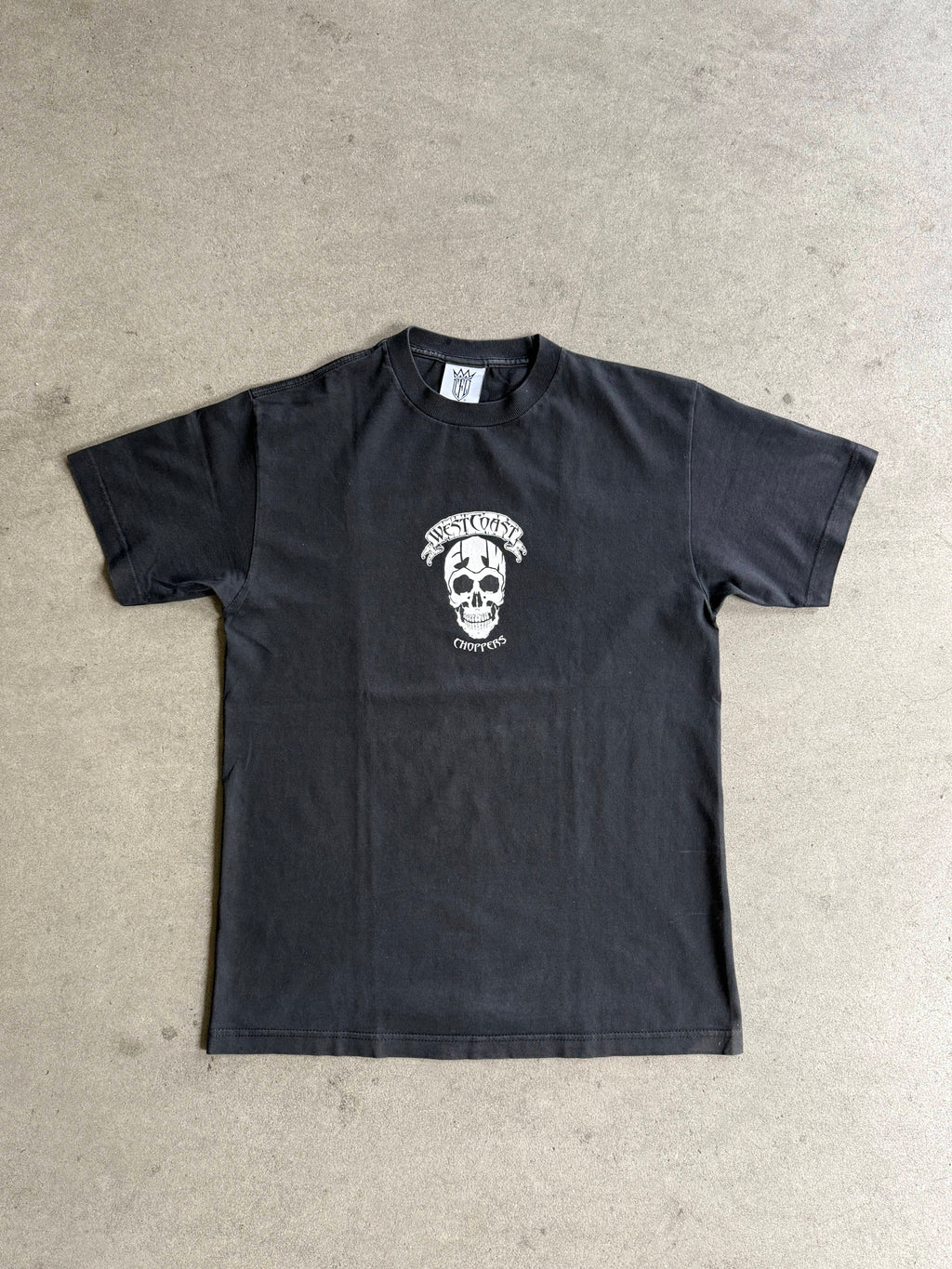 2000S WEST COAST CHOPPERS SKULL RIDER LOGO T-SHIRT (M)