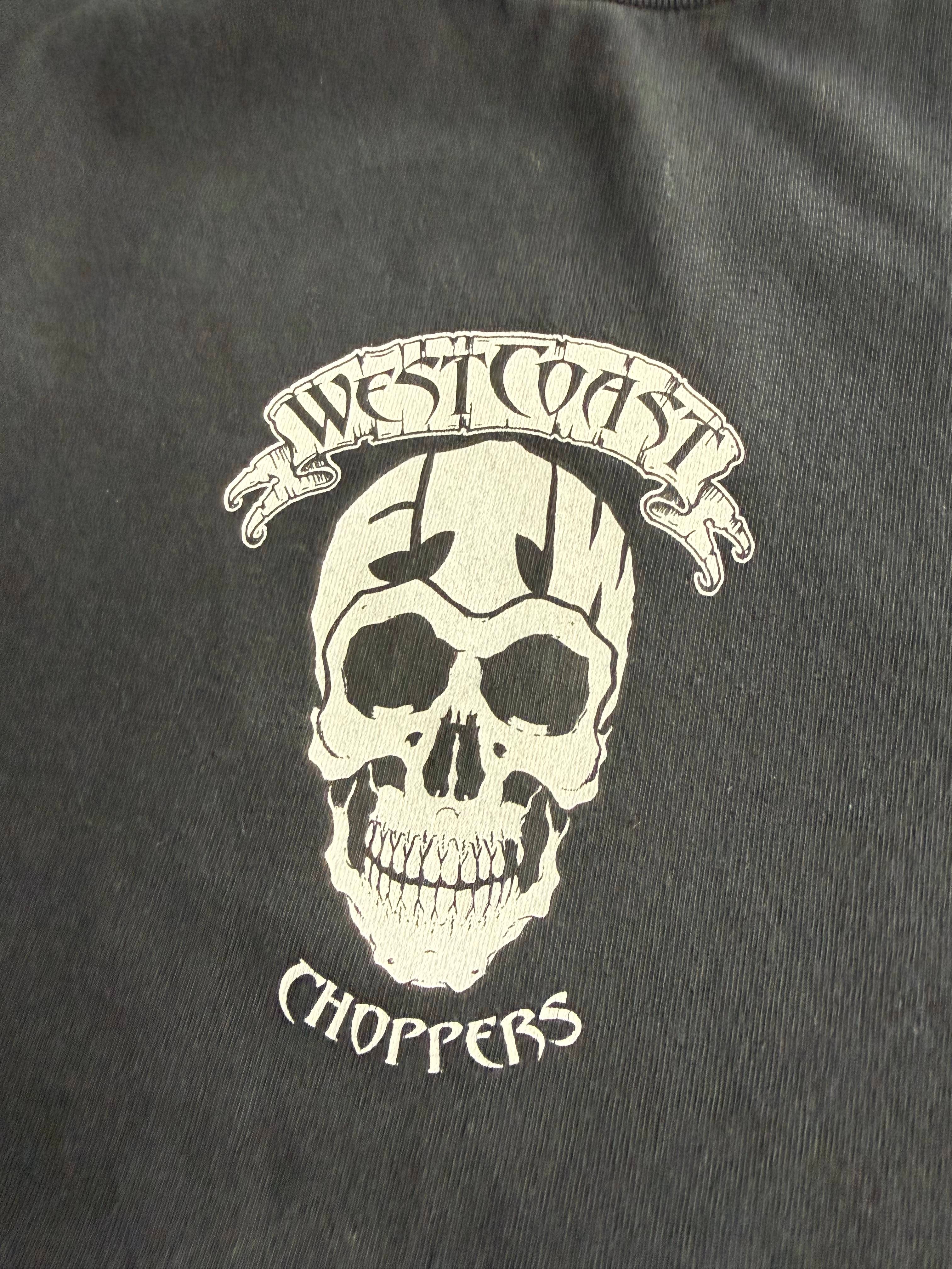 2000S WEST COAST CHOPPERS SKULL RIDER LOGO T-SHIRT (M)