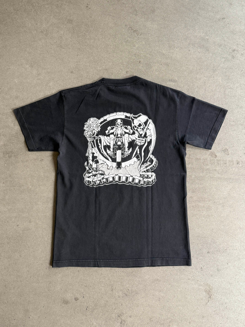 2000S WEST COAST CHOPPERS SKULL RIDER LOGO T-SHIRT (M)