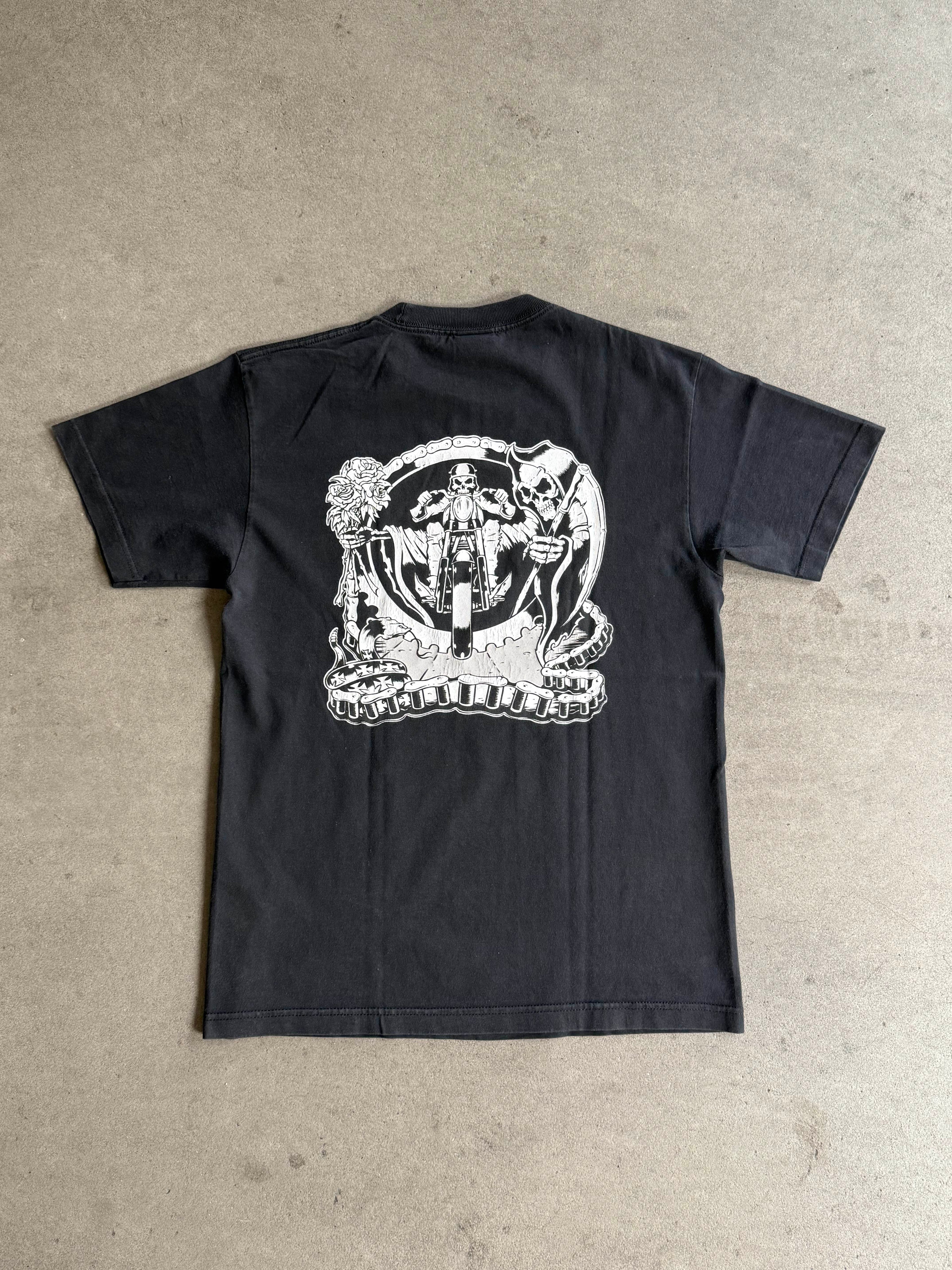 2000S WEST COAST CHOPPERS SKULL RIDER LOGO T-SHIRT (M)