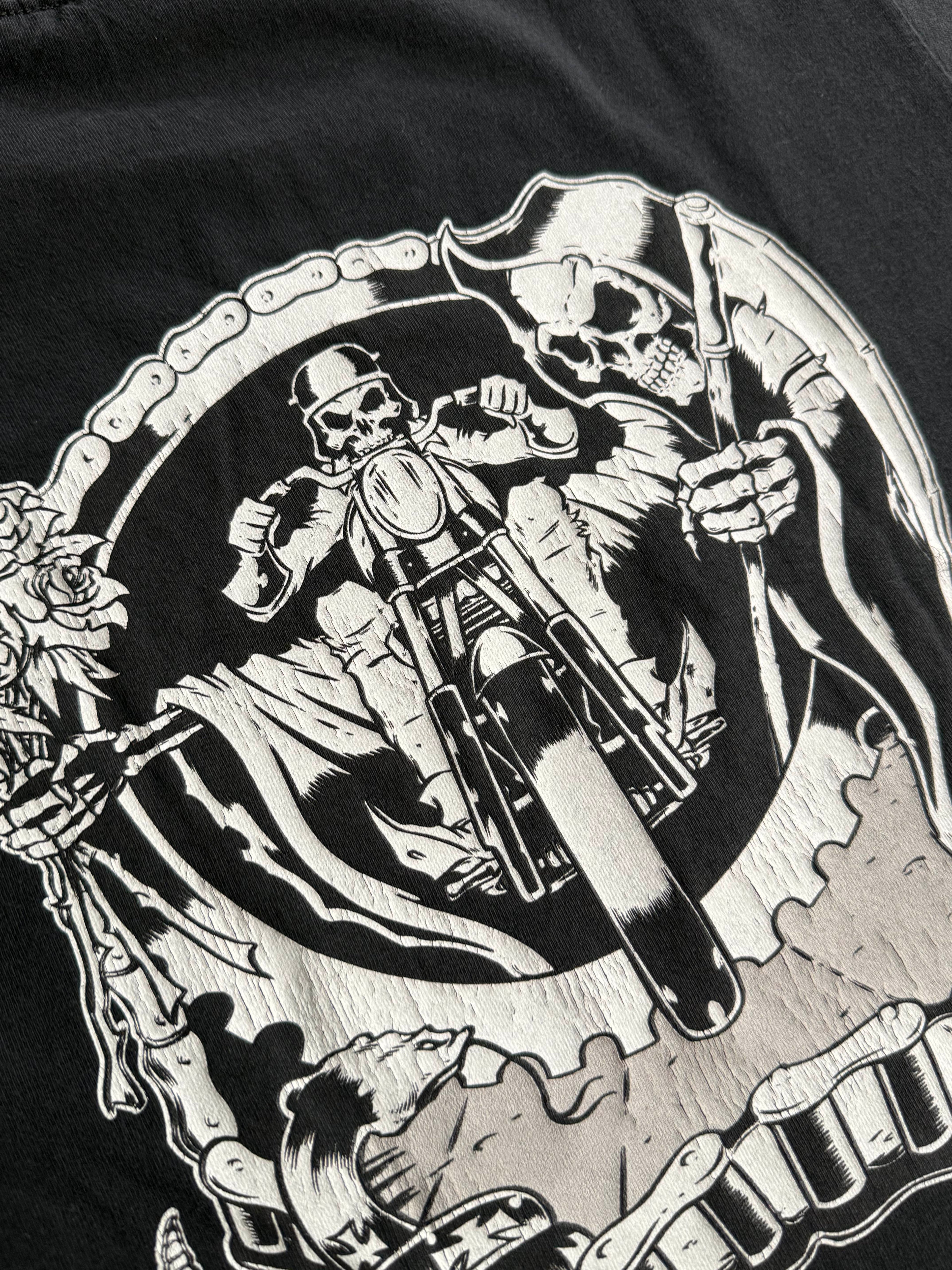 2000S WEST COAST CHOPPERS SKULL RIDER LOGO T-SHIRT (M)
