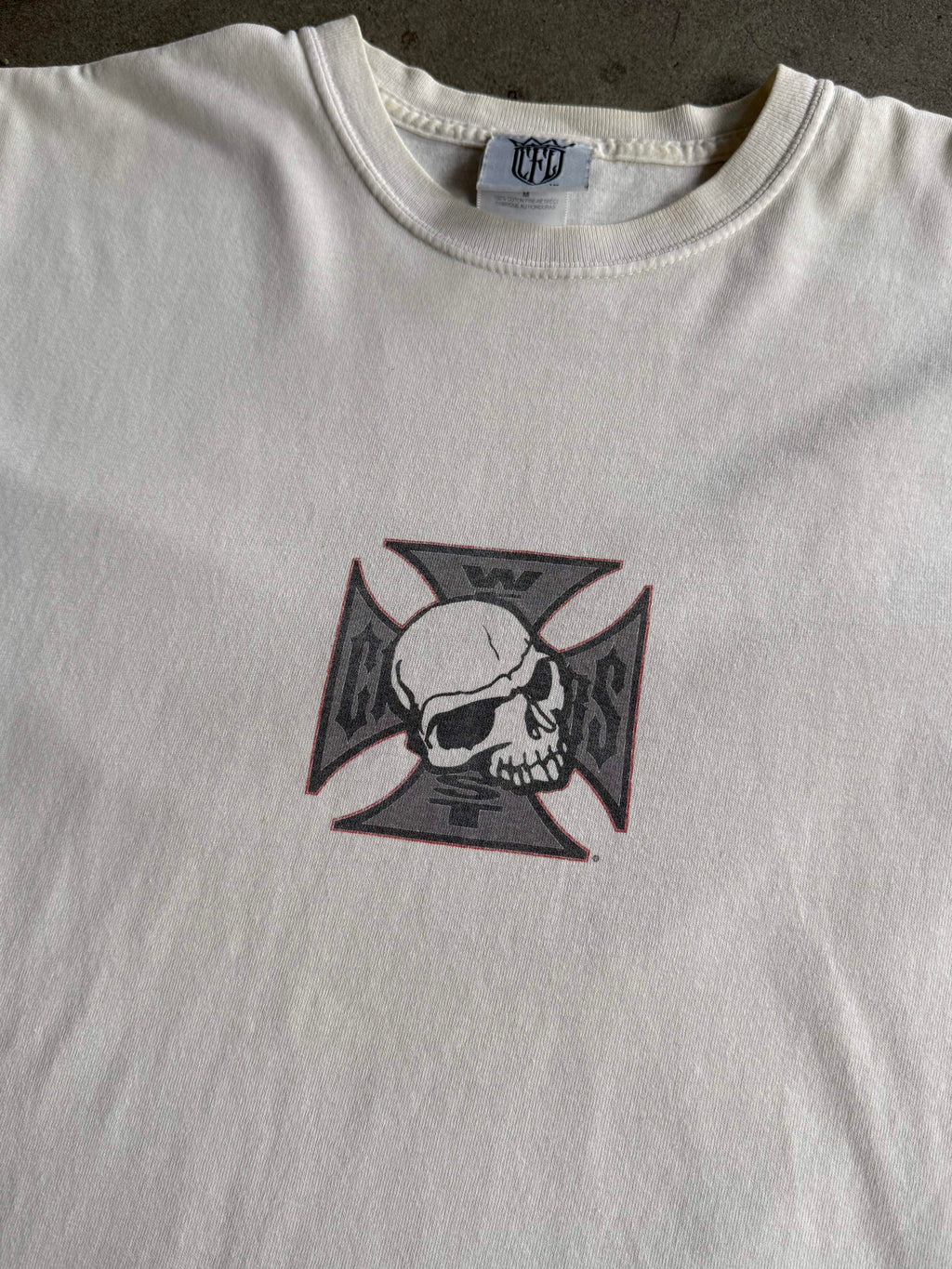 2000S WEST COAST CHOPPERS SKULL LOGO T-SHIRT (M)