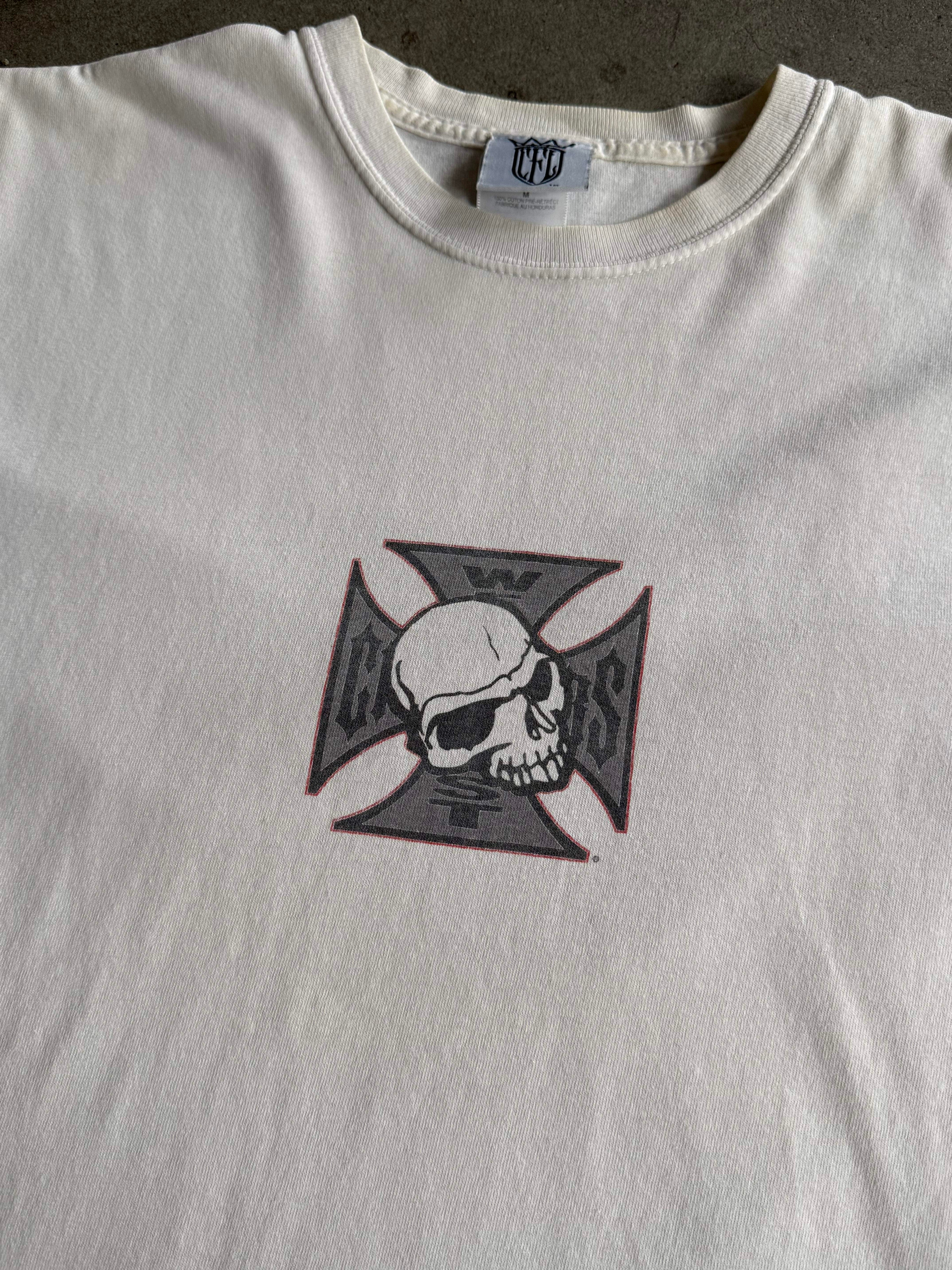 2000S WEST COAST CHOPPERS SKULL LOGO T-SHIRT (M)