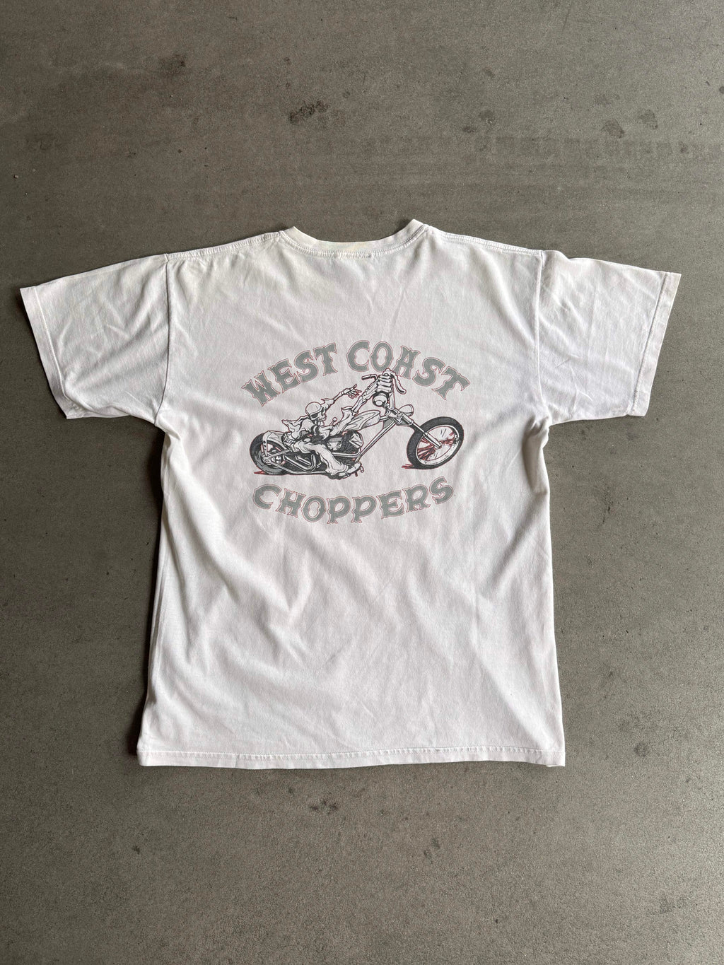 2000S WEST COAST CHOPPERS SKULL LOGO T-SHIRT (M)