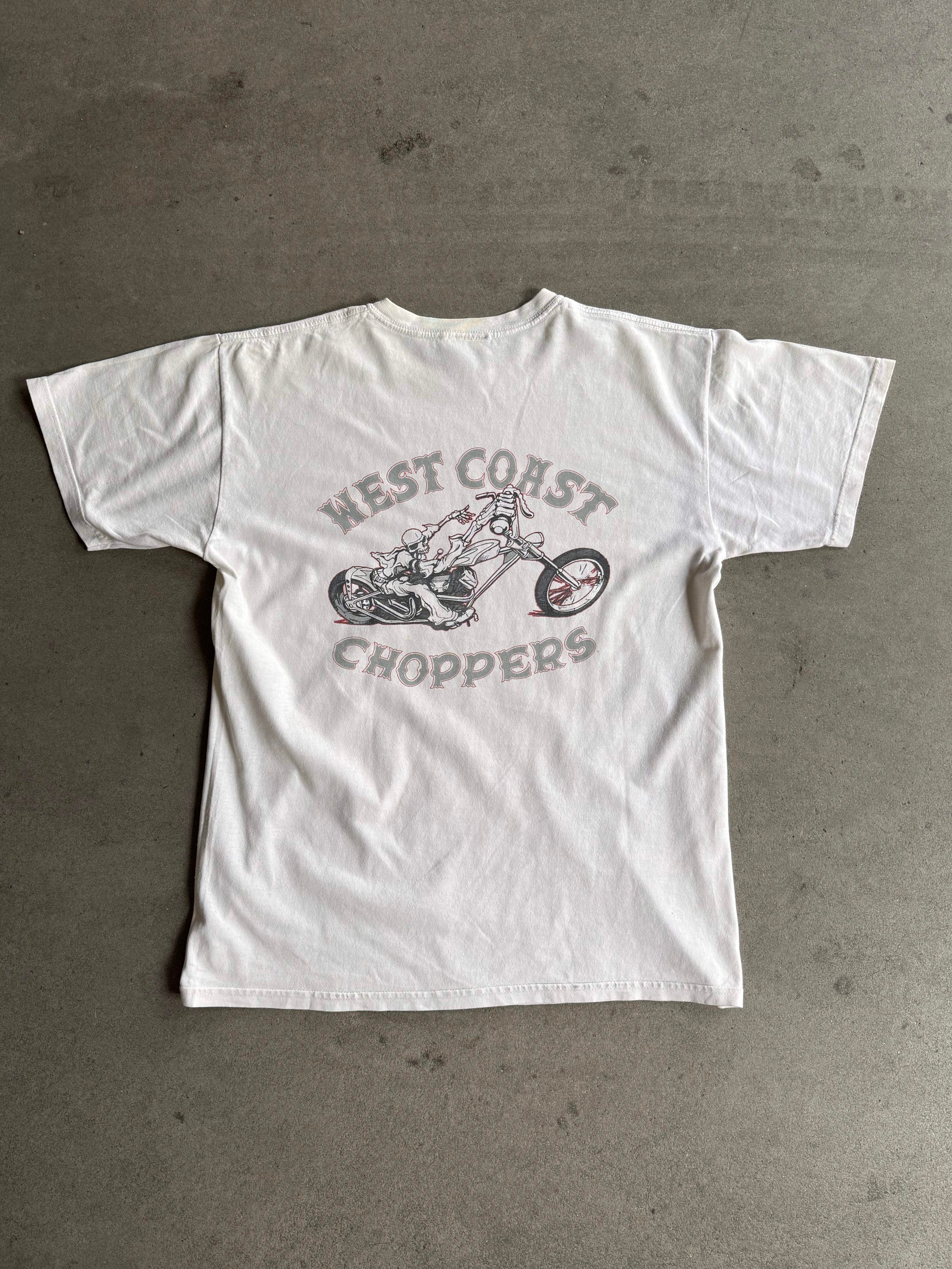 2000S WEST COAST CHOPPERS SKULL LOGO T-SHIRT (M)