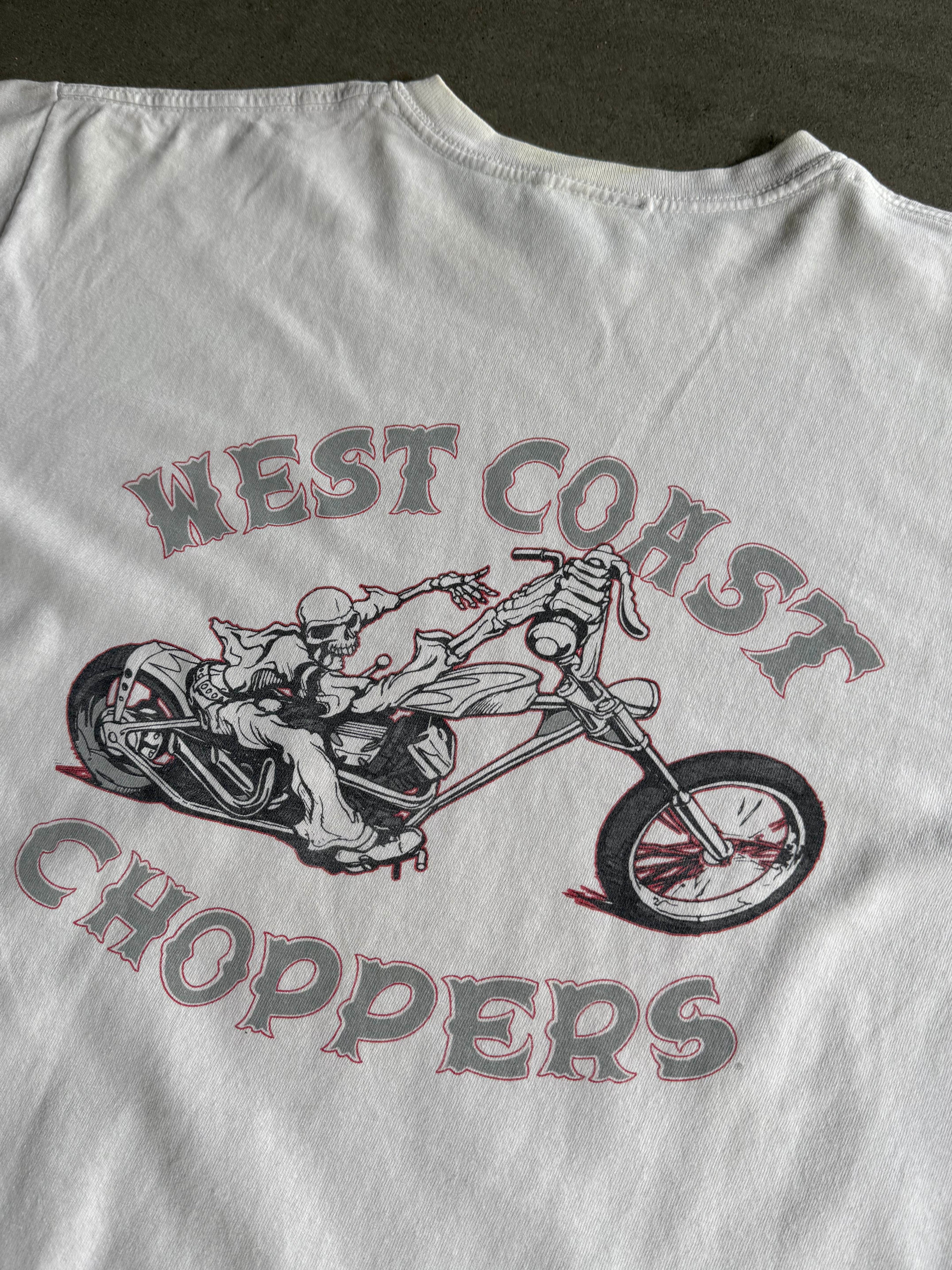 2000S WEST COAST CHOPPERS SKULL LOGO T-SHIRT (M)