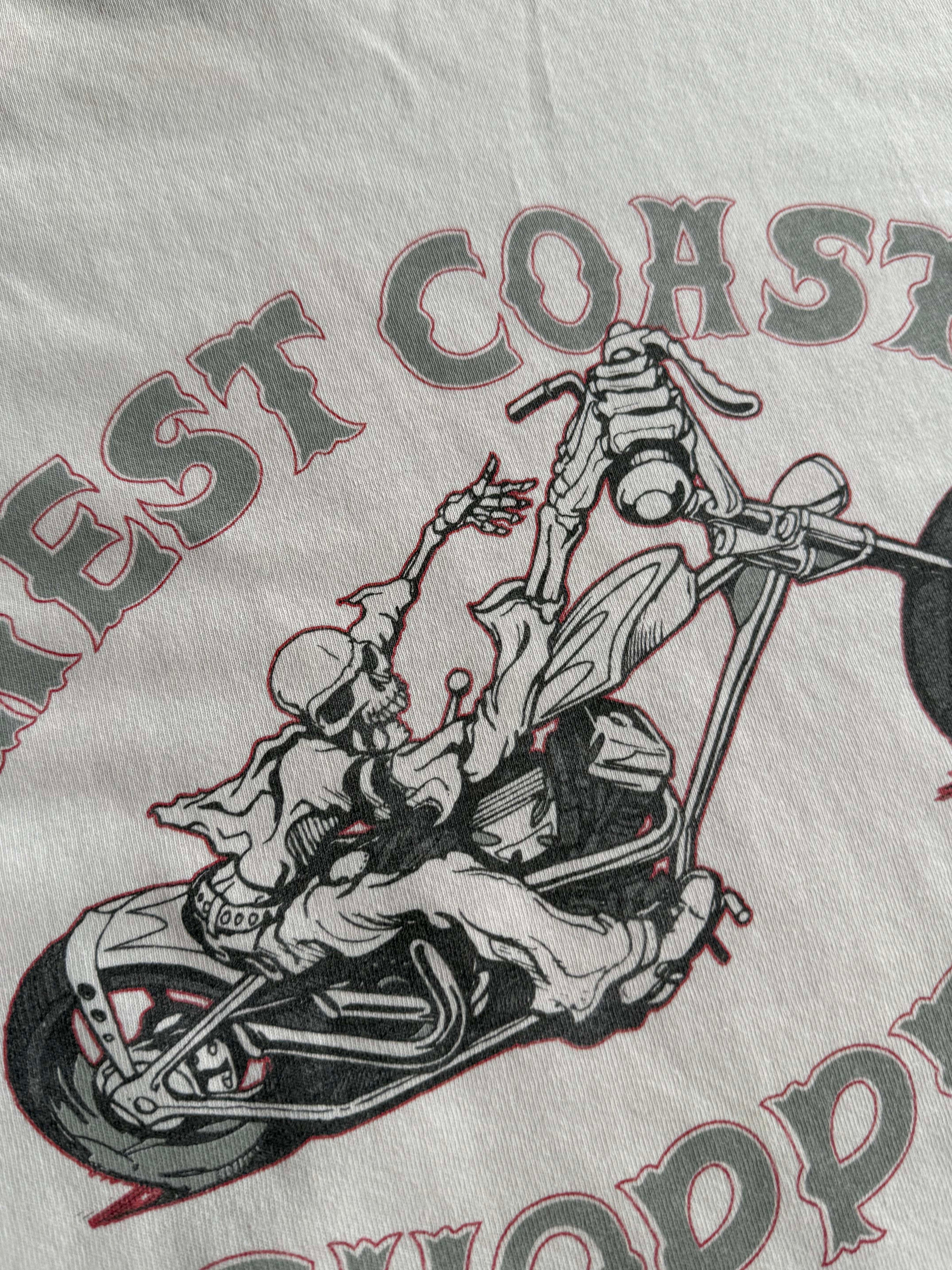 2000S WEST COAST CHOPPERS SKULL LOGO T-SHIRT (M)