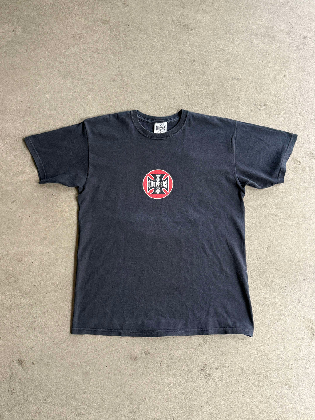 2000S WEST COAST CHOPPERS CLASSIC OG CROSS LOGO VINTAGE T-SHIRT (M)