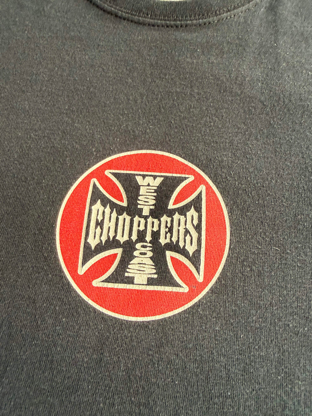 2000S WEST COAST CHOPPERS CLASSIC OG CROSS LOGO VINTAGE T-SHIRT (M)