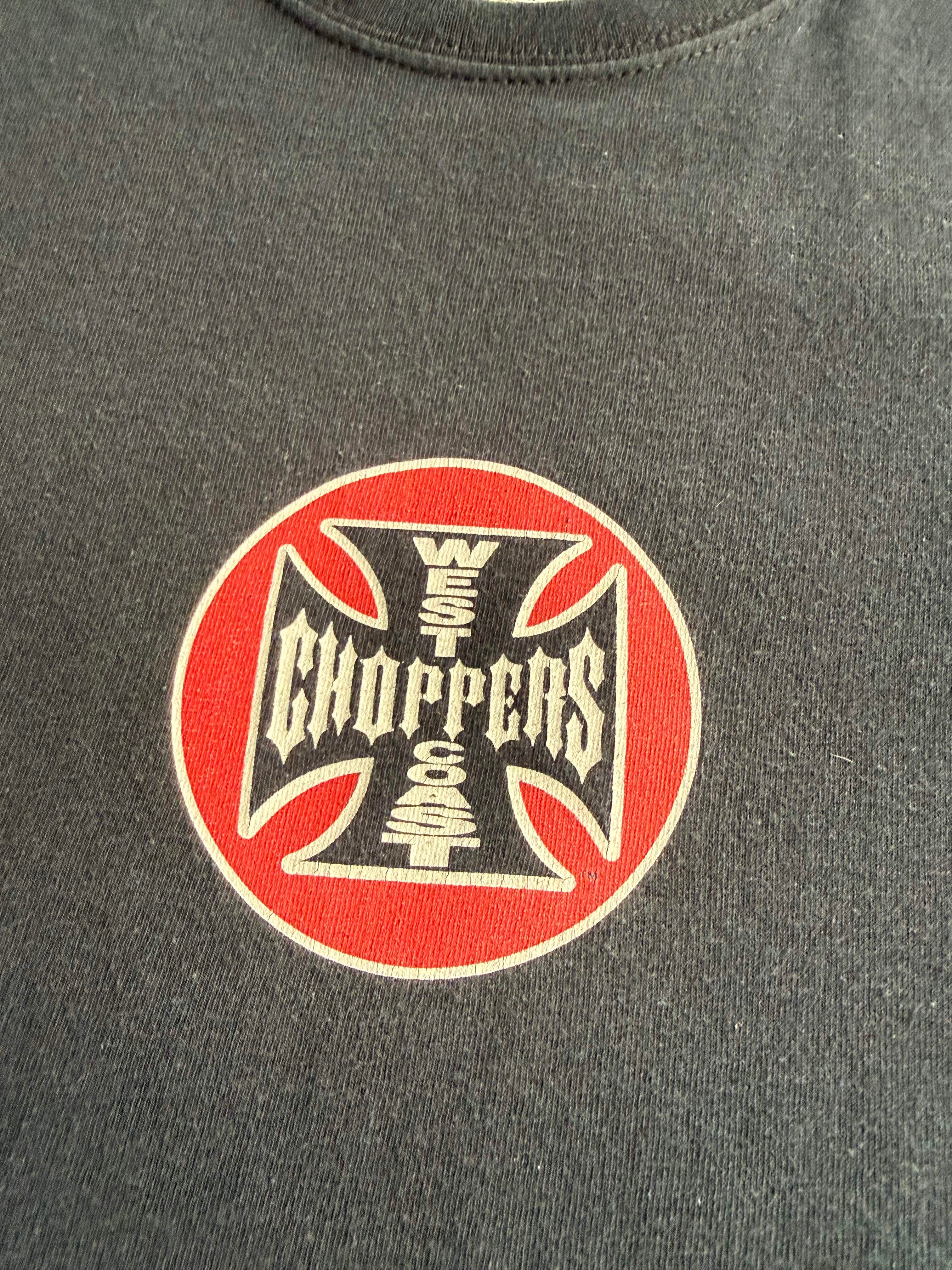 2000S WEST COAST CHOPPERS CLASSIC OG CROSS LOGO VINTAGE T-SHIRT (M)