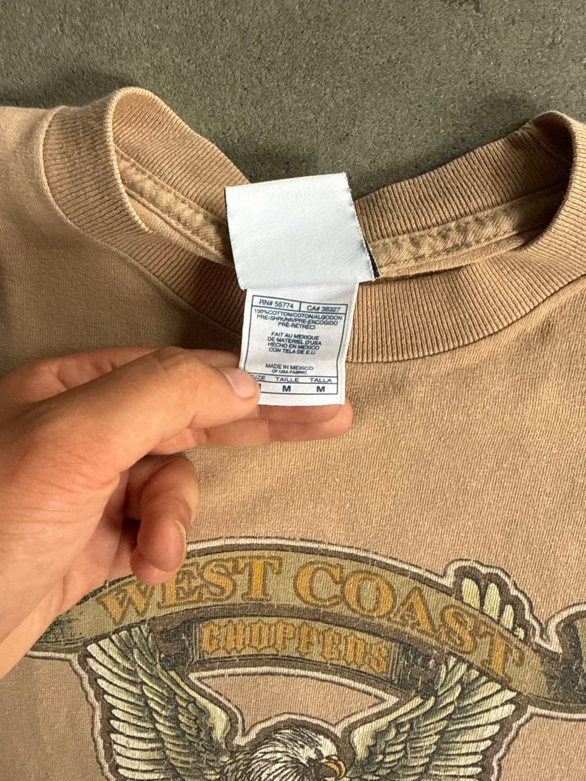 1997 WEST COAST CHOPPERS EAGLE VINTAGE GRAPHIC TEE (M)