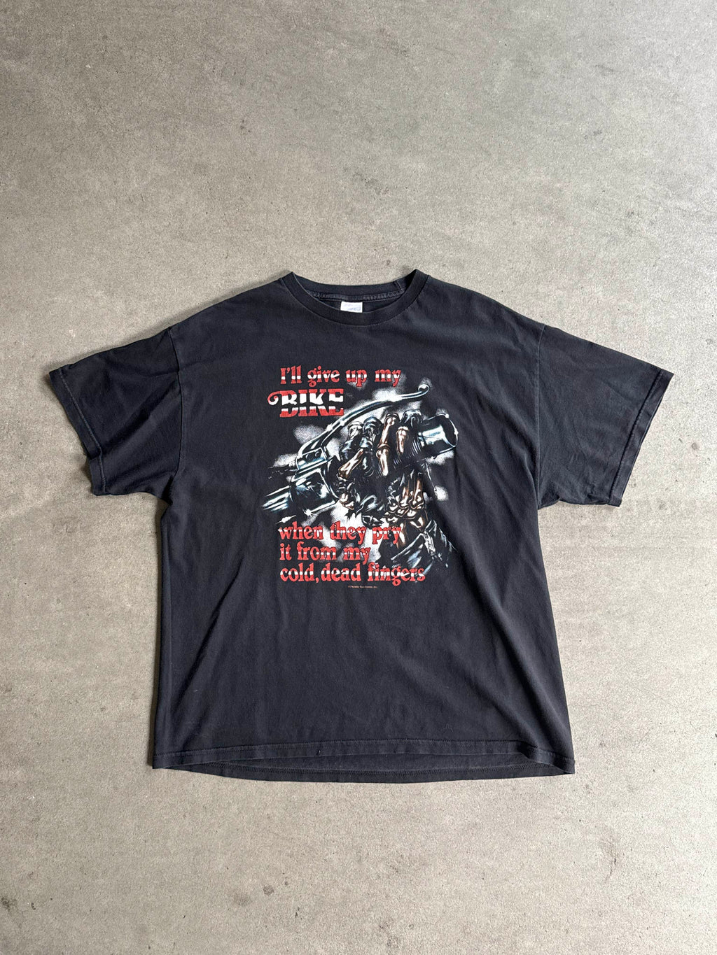 2000S SKELETON BIKER T-SHIRT (XL)