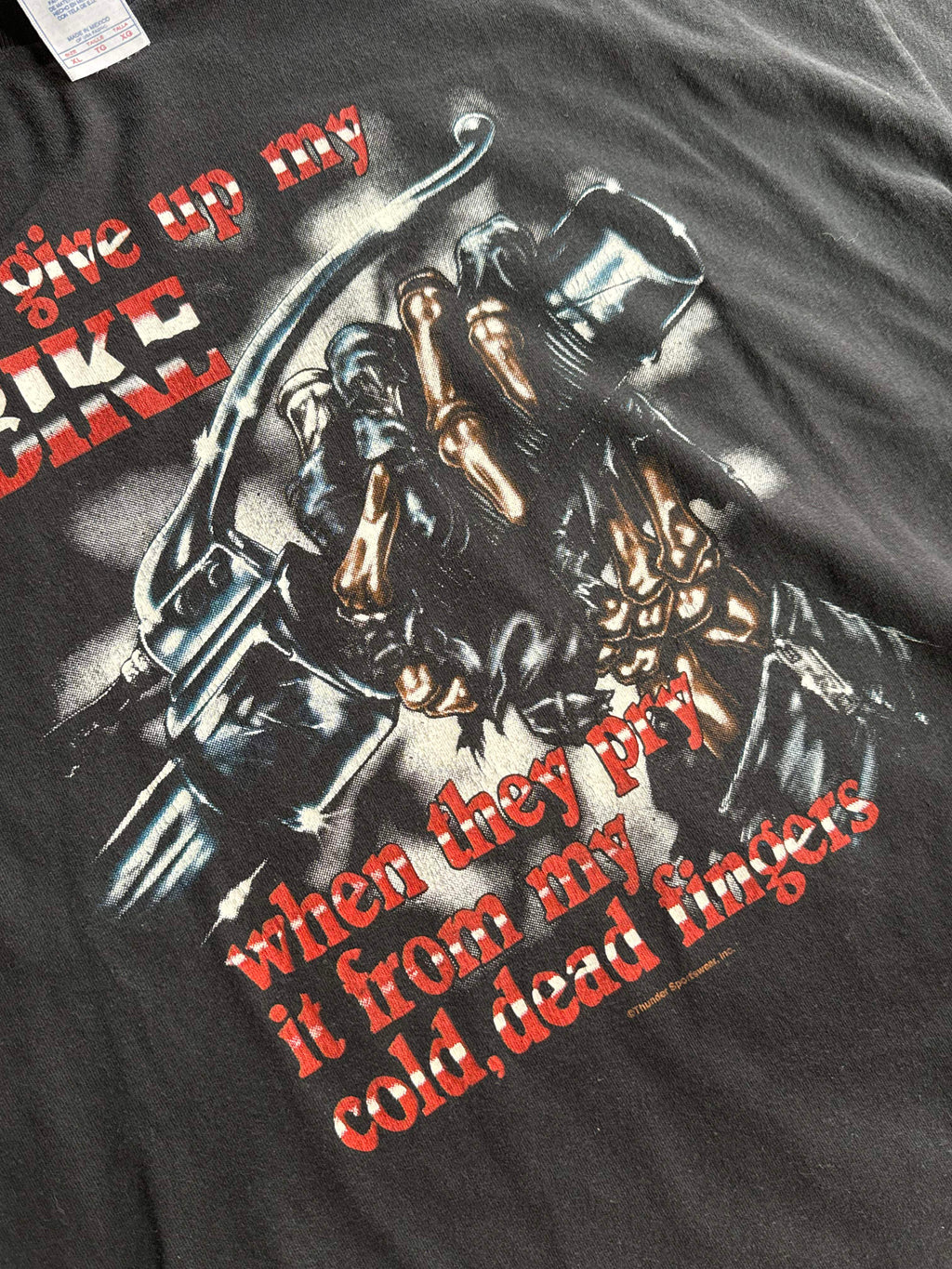 2000S SKELETON BIKER T-SHIRT (XL)