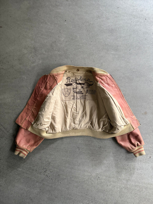 1990S REDSKINS BOMBER VINTAGE LEATHER JACKET (M)