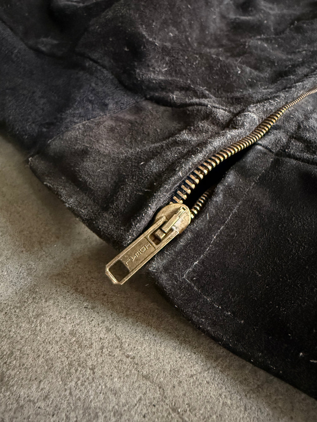1980S SCHOTT SUEDE BOMBER COLLEGE VINTAGE LEATHER JACKET (L)