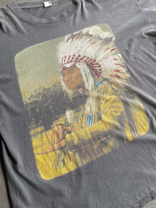 1990S SUN FADED NATIVE CHIEF GRAPHIC TEE (XL)