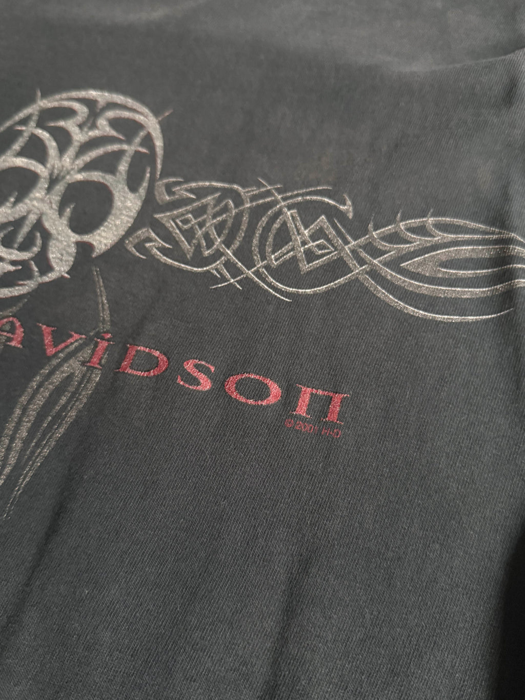 2000S THRASHED HARLEY DAVIDSON AUGUSTA MAINE LONG SLEEVE TEE (XL)