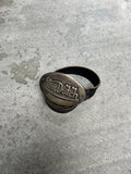 2000S VINTAGE VON DUTCH OVAL LOGO BUCKLE LEATHER BELT