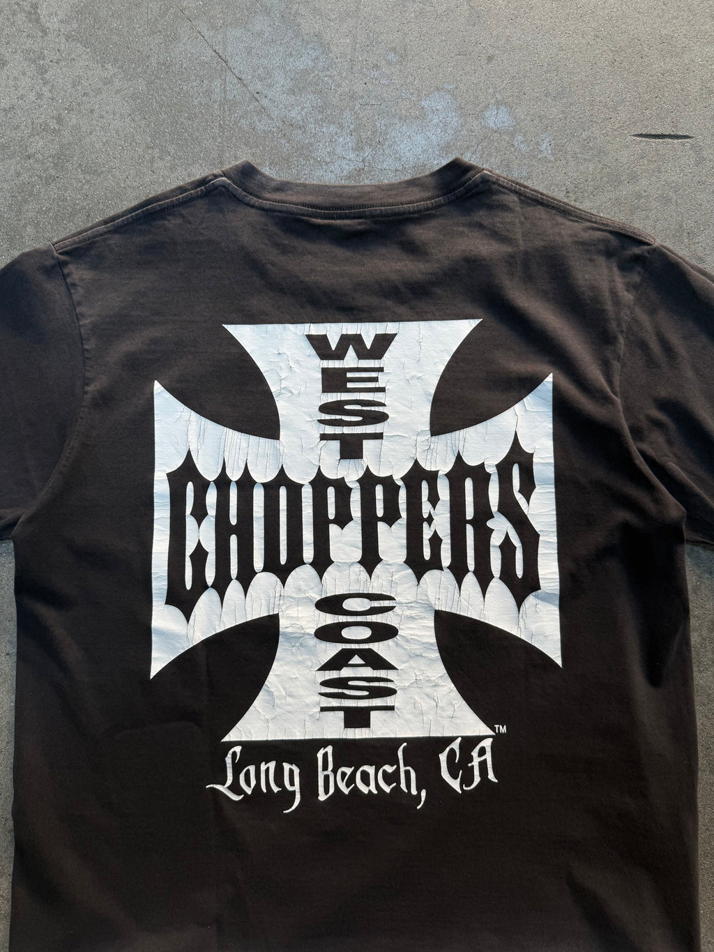 2000S VINTAGE WEST COAST CHOPPERS CLASSIC OG CROSS LOGO TEE (M)