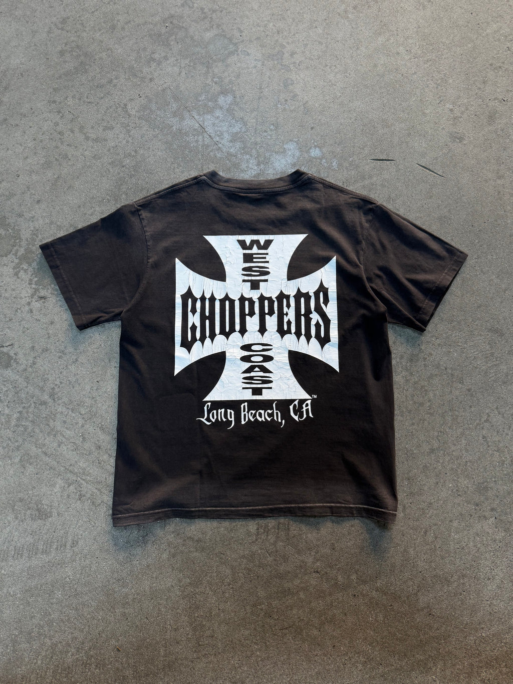 2000S VINTAGE WEST COAST CHOPPERS CLASSIC OG CROSS LOGO TEE (M)
