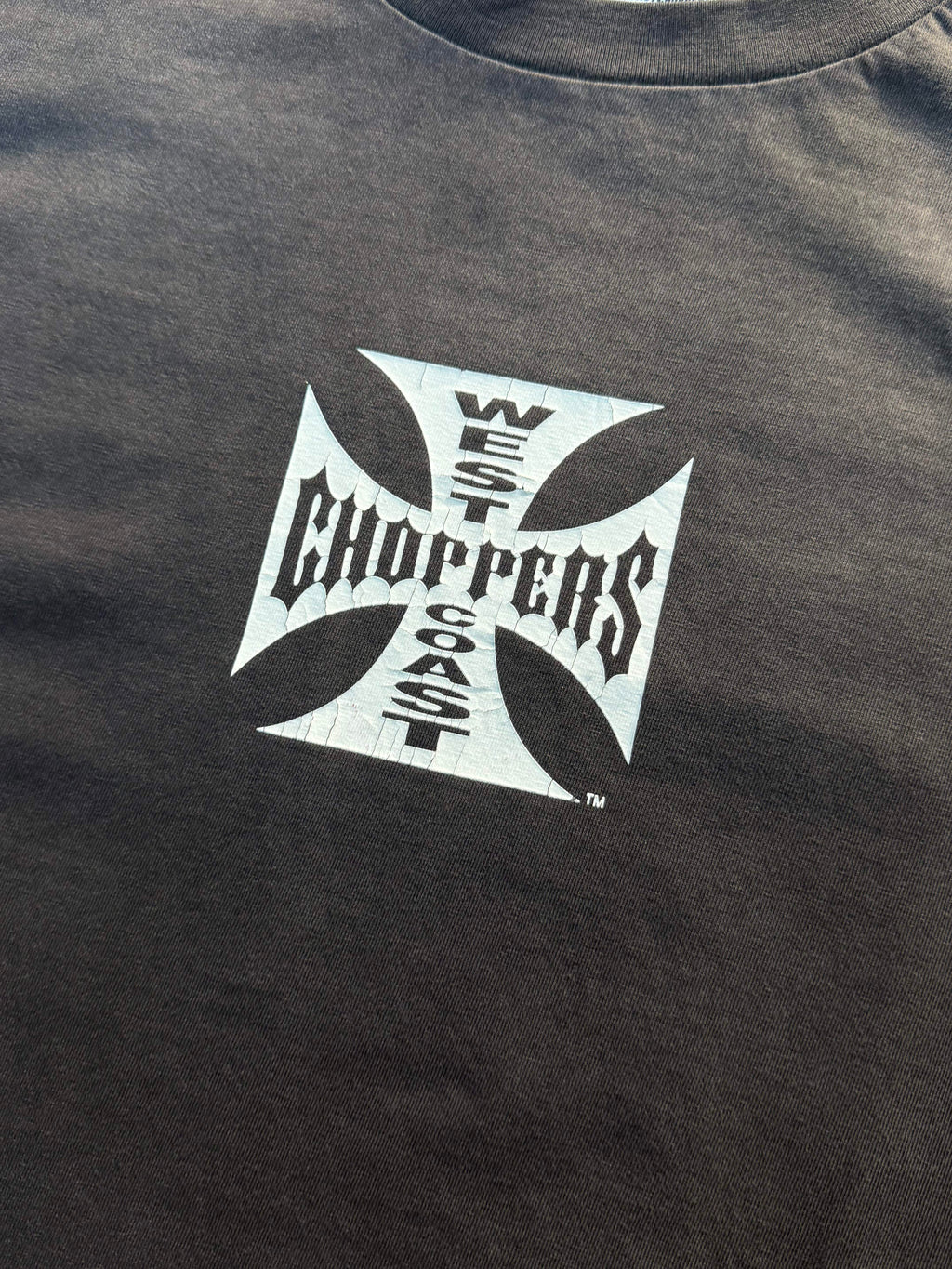 2000S VINTAGE WEST COAST CHOPPERS CLASSIC OG CROSS LOGO TEE (M)