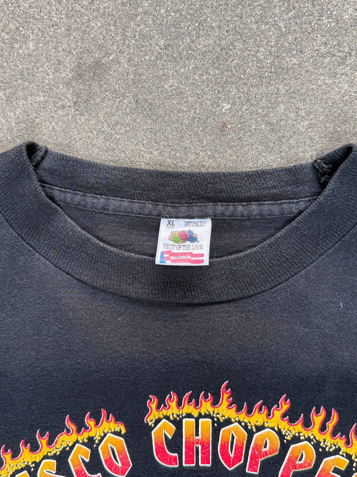 1990S VINTAGE FRISCO CHOPPERS FLAME LONG SLEEVE GRAPHIC TEE (XL)