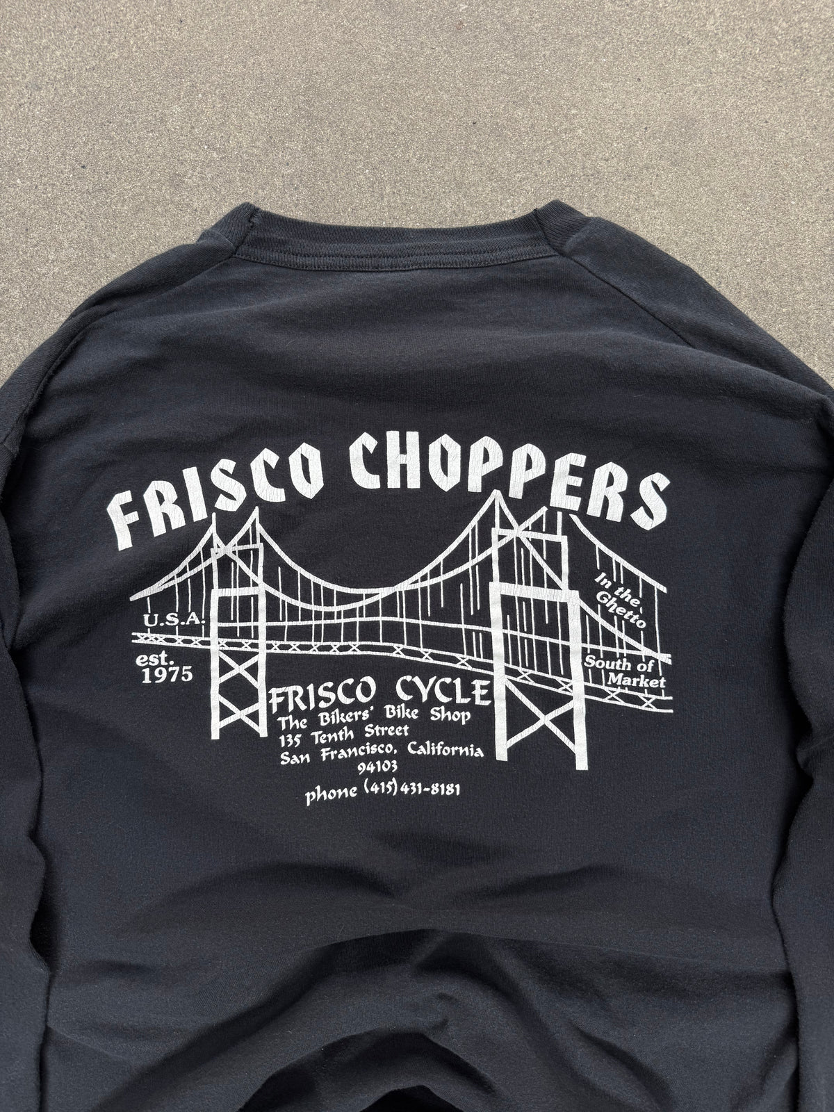 1990S VINTAGE FRISCO CHOPPERS FLAME LONG SLEEVE GRAPHIC TEE (XL)