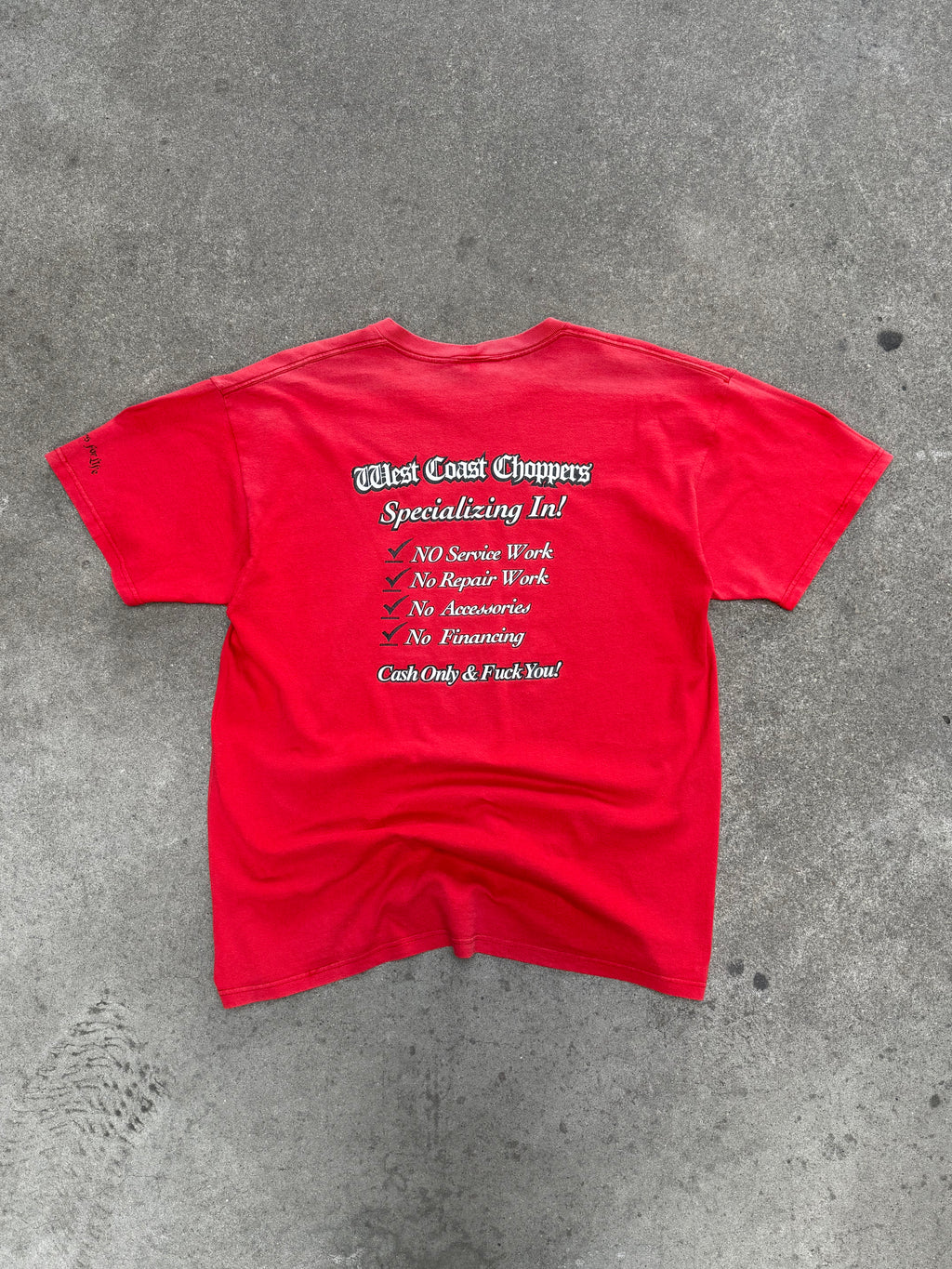 2000S WEST COAST CHOPPERS NO SERVICE VINTAGE GRAPHIC TEE (XL)