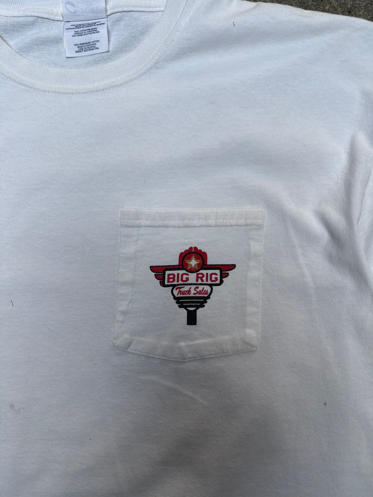 2000S VINTAGE BIG RIG TRUCK SALES POCKET TEE (XL)